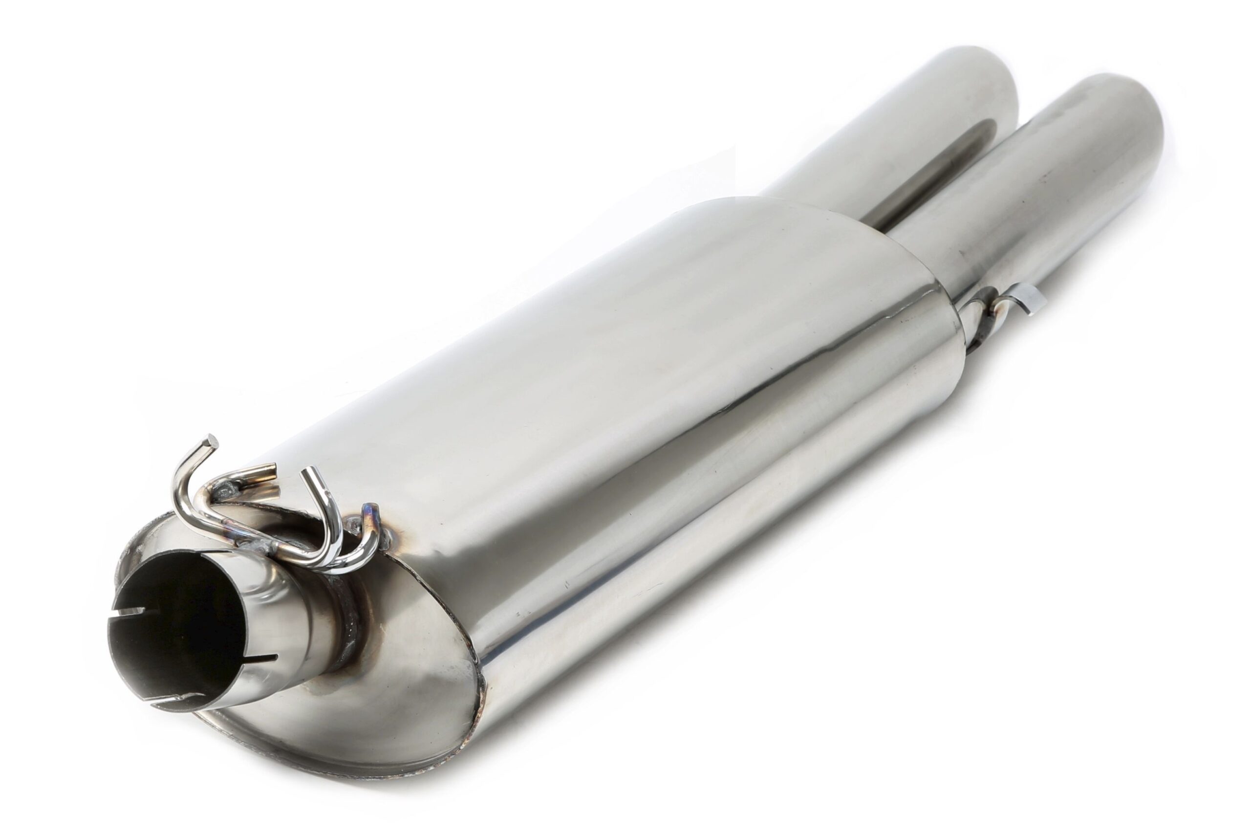 Endschalldämpfer 2x76mm aus Rennsportanlage RSG2E276SC passend für VW Golf II