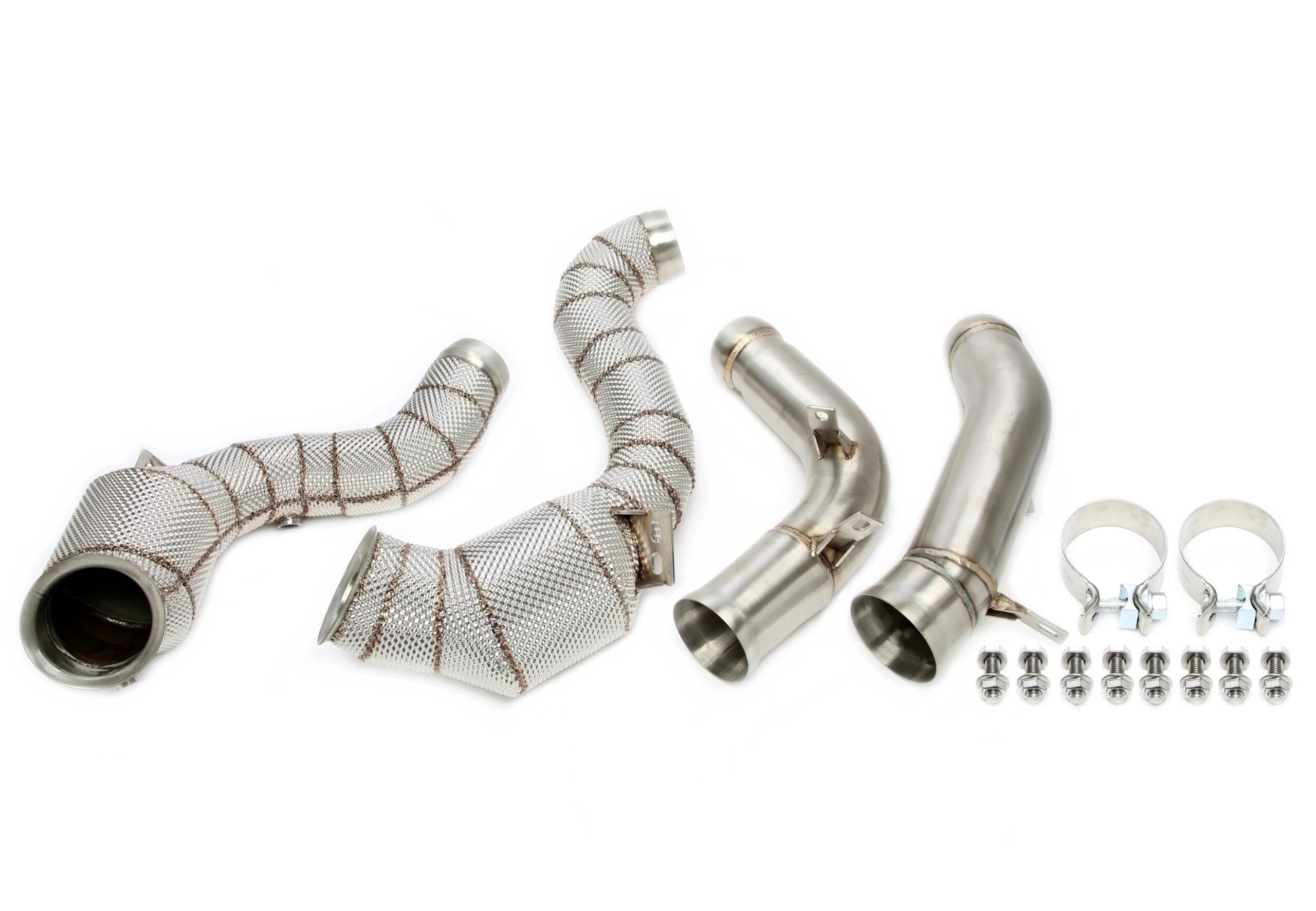 Downpipe mit Hitzeschild und Katalysator passend für Mercedes-Benz E-Klasse AMG E63, E63S W213 - Motorcode M177
