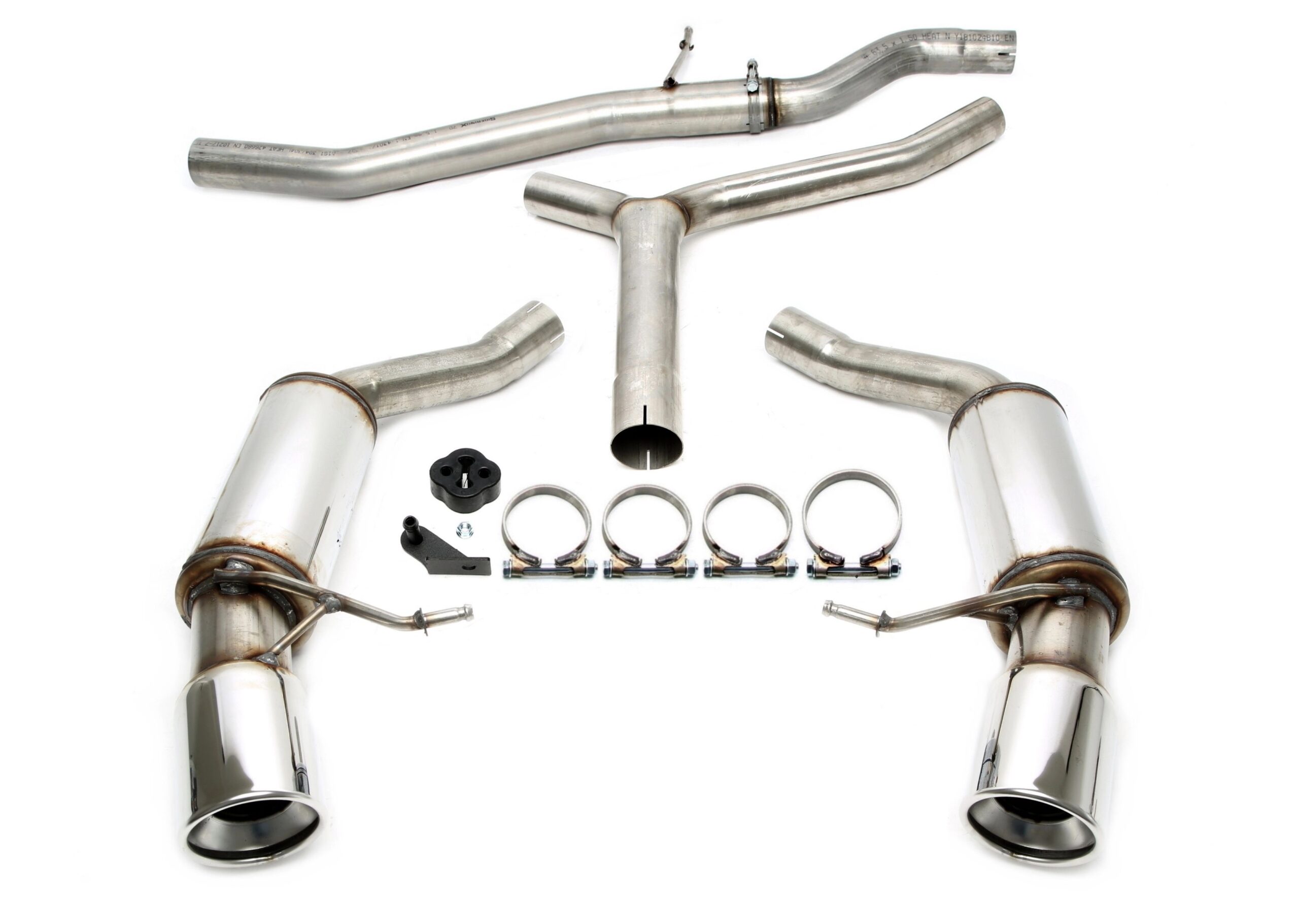 Duplex Edelstahlanlage 1x100mm passend für Audi A4/A5 B8 2.7TDI 2WD + A4/A5 B8 3.0TDI Quattro