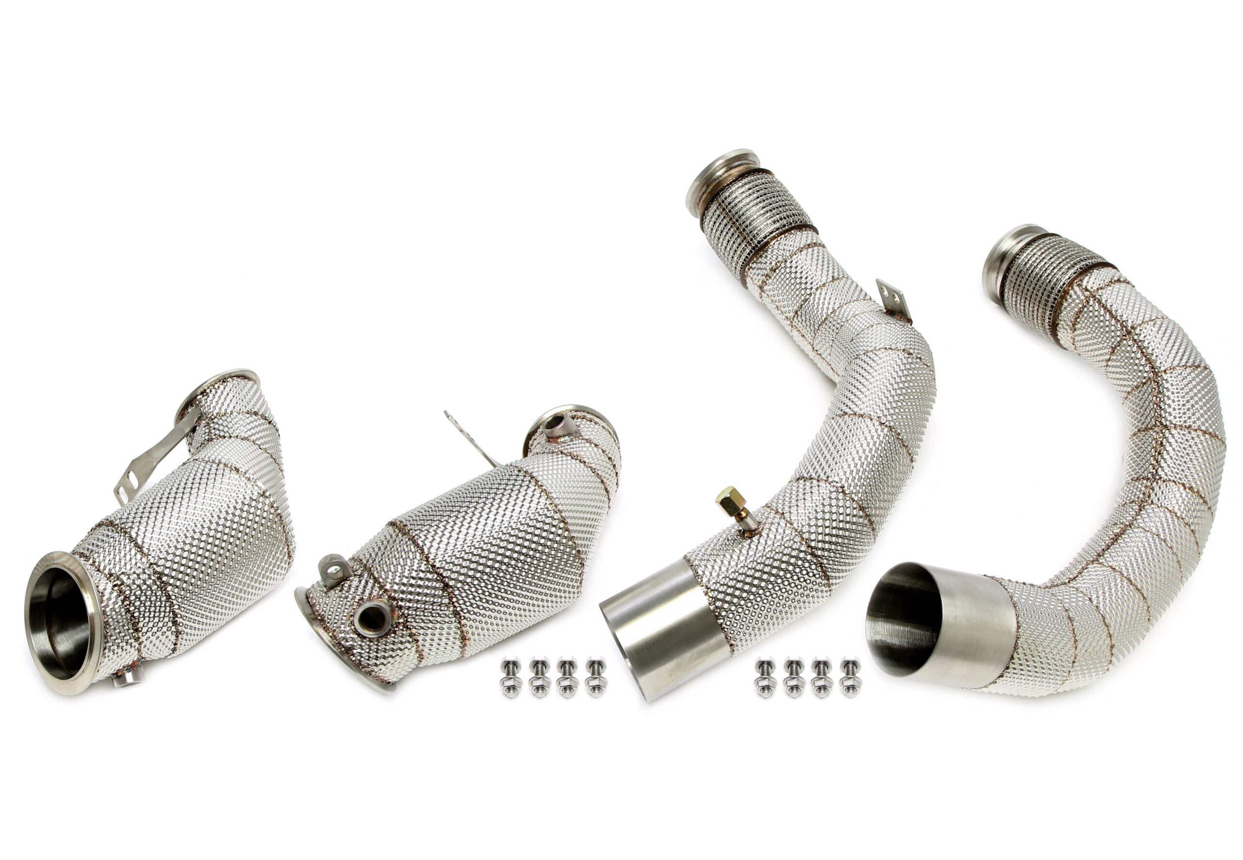 Downpipe mit Hitzeschild und Katalysator passend für X5 M Typ F95, X6 M Typ F96 ab BJ 2020-2022 - Motorcode S63