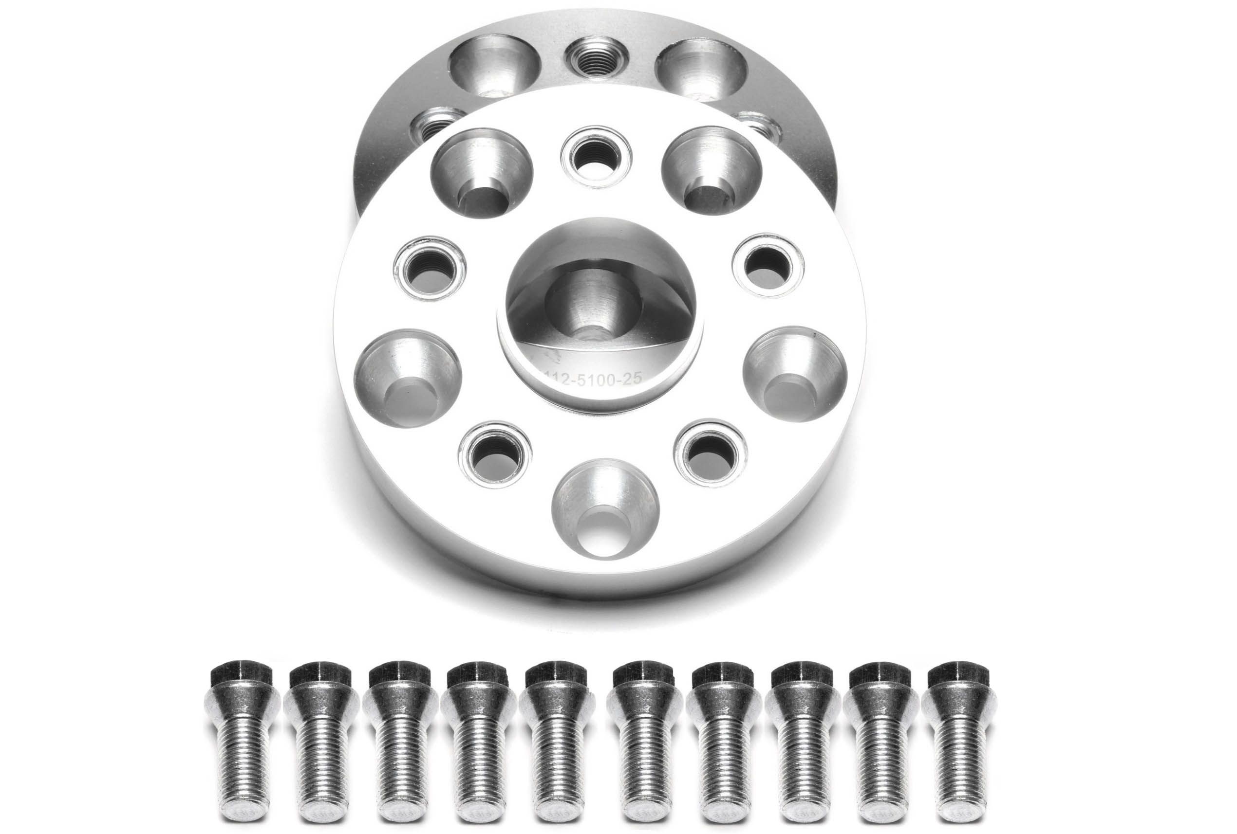 Lochkreisadapterset 25mm pro Seite/50mm pro Achse/5x112 auf 5x100