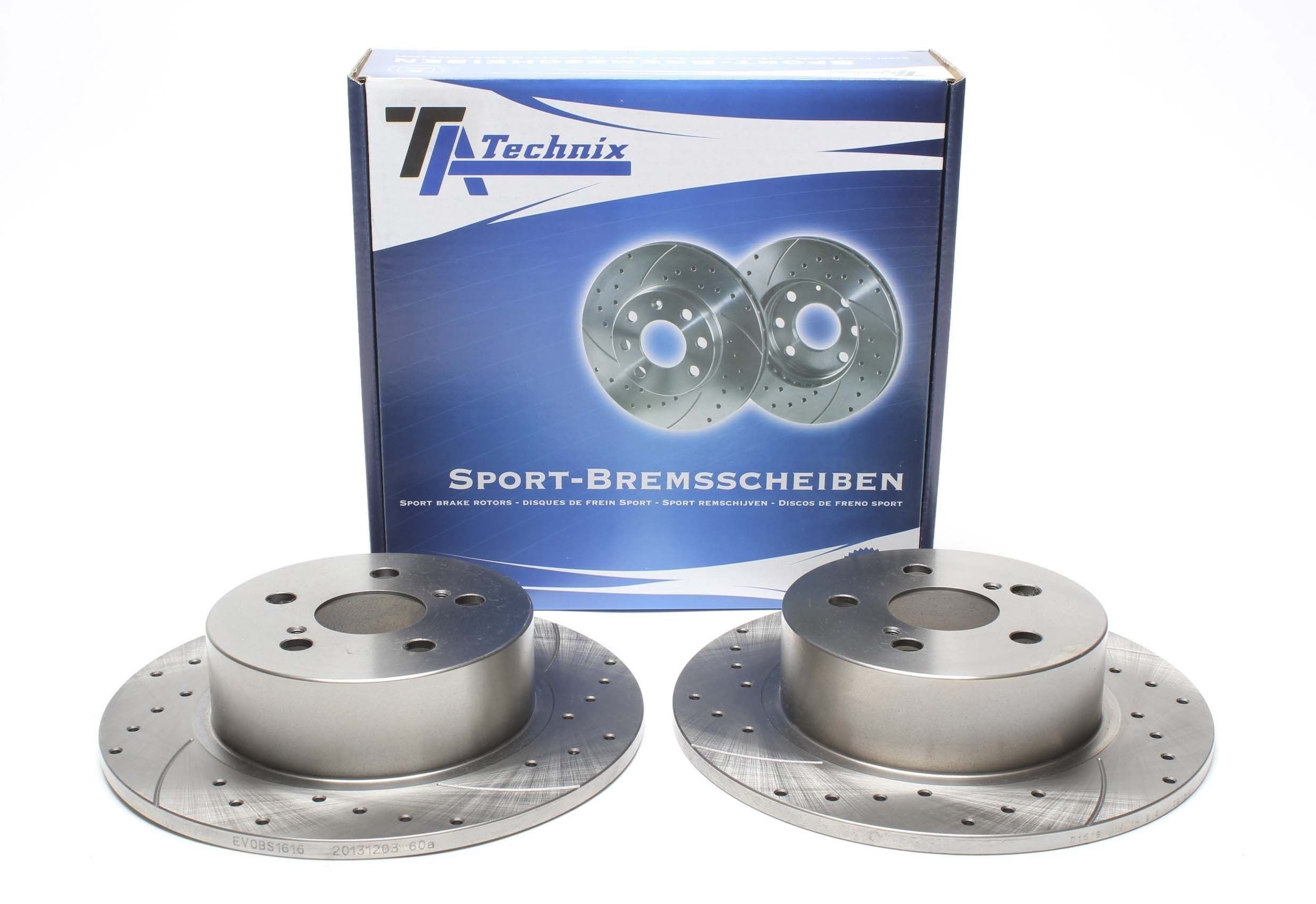 Sport Bremsscheiben Satz Hinterachse passend für Toyota Avensis