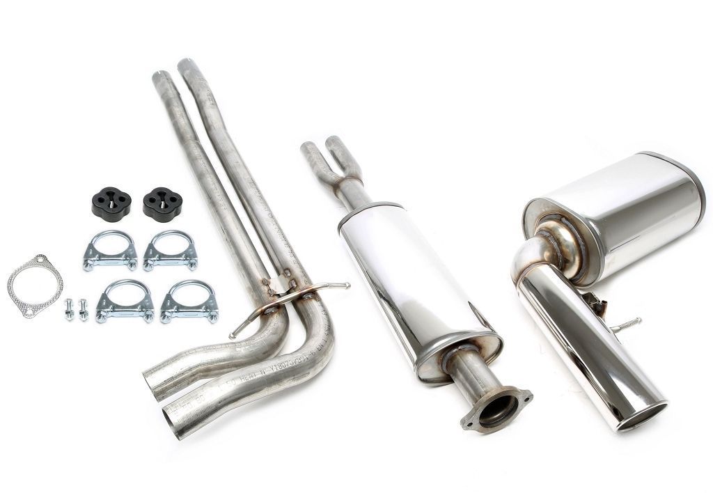 Edelstahlanlage 1x100mm passend für Volvo S60 I Turbo AWD Typ R