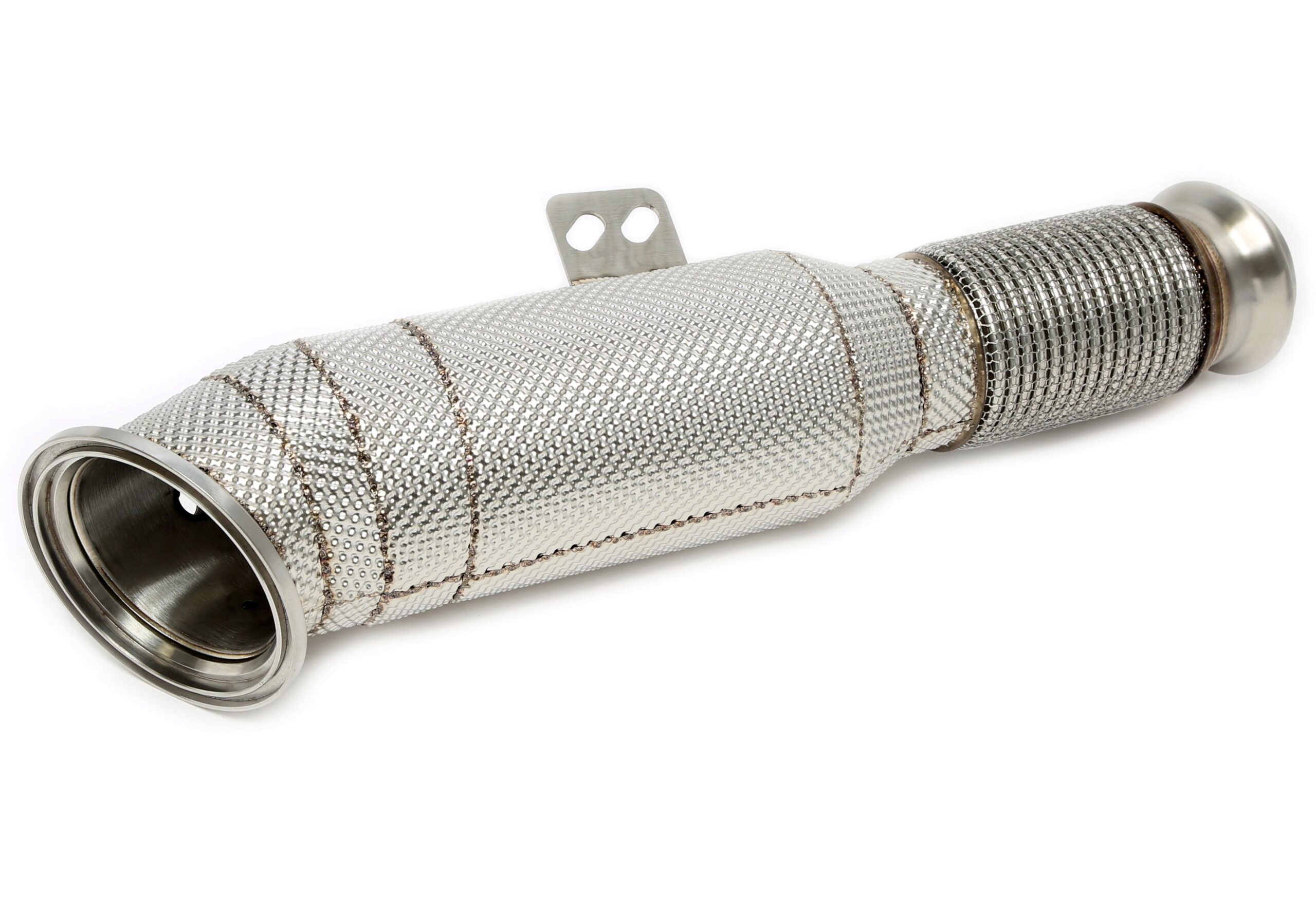 Downpipe mit Hitzeschild und Katalysator mit passend für BMW 2er Serie Typ G42, 3er Typ G20/21, 5er Typ G30/31, 6er Typ G32, 7er Typ G11, 8er Typ G14/15/16, Z4 Typ G29, Toyota Supra MK5 Typ A91 - Motorcode B58