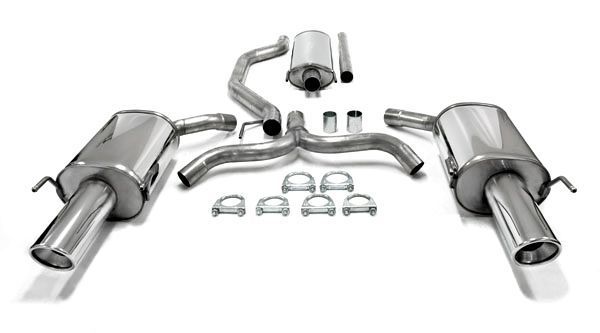 Duplex Edelstahlanlage 1x100mm passend für Opel Vectra C Limo. 4/5-Türer