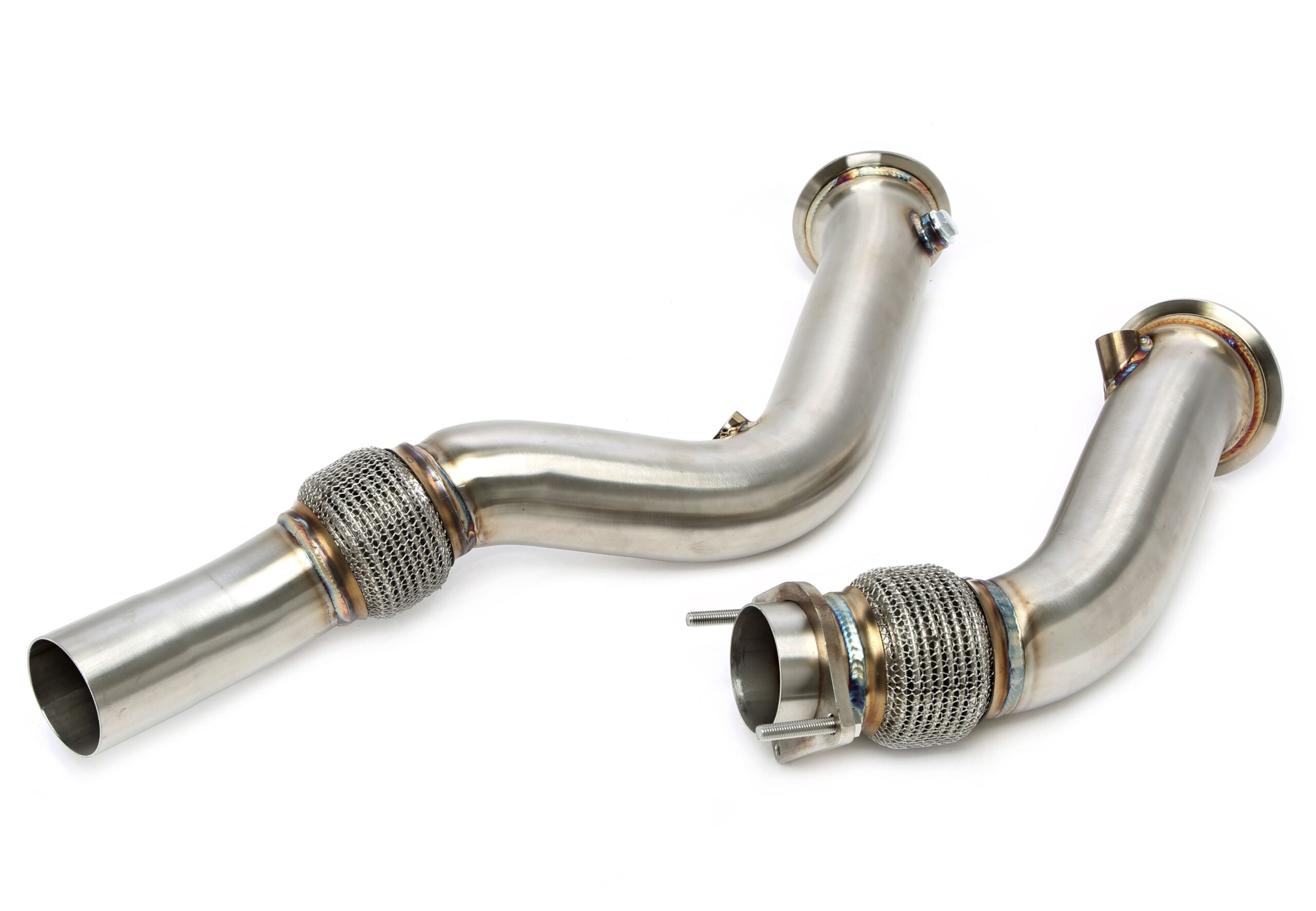 Downpipe ohne Katalysator mit Flexrohr passend für BMW 2er Serie M2 Typ F87, 3er Serie M3 Typ F80, 4er Serie M4 Typ F82, F83 - Motorcode S55