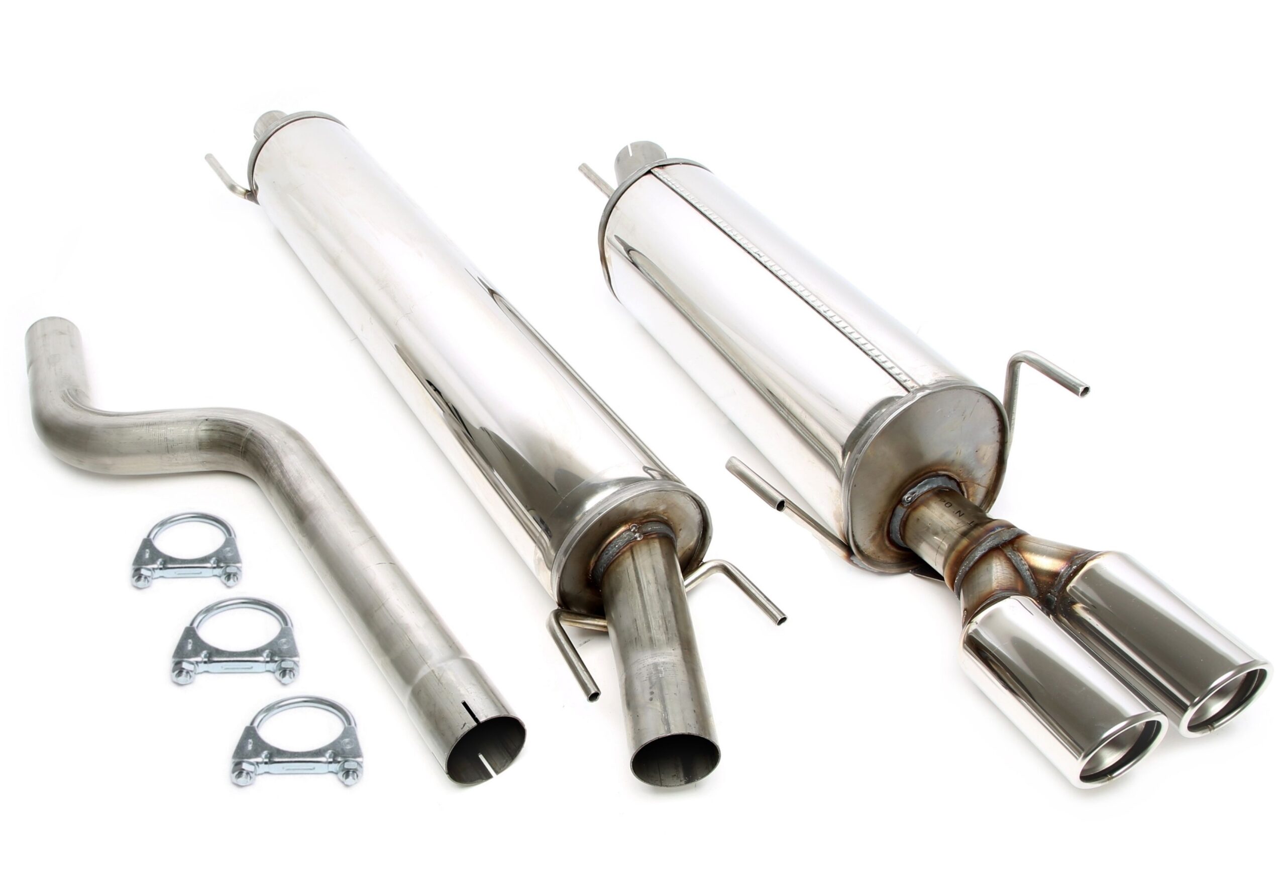 Edelstahlanlage 2x80mm passend für Opel Astra G Caravan