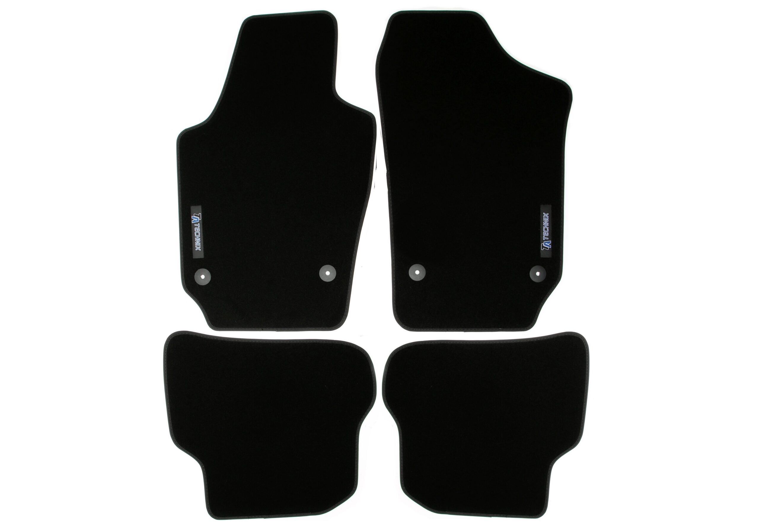 Fußmatten Set mit Logo passend für VW Polo 5 Typ 6R, Seat Ibiza 4 Typ 6J