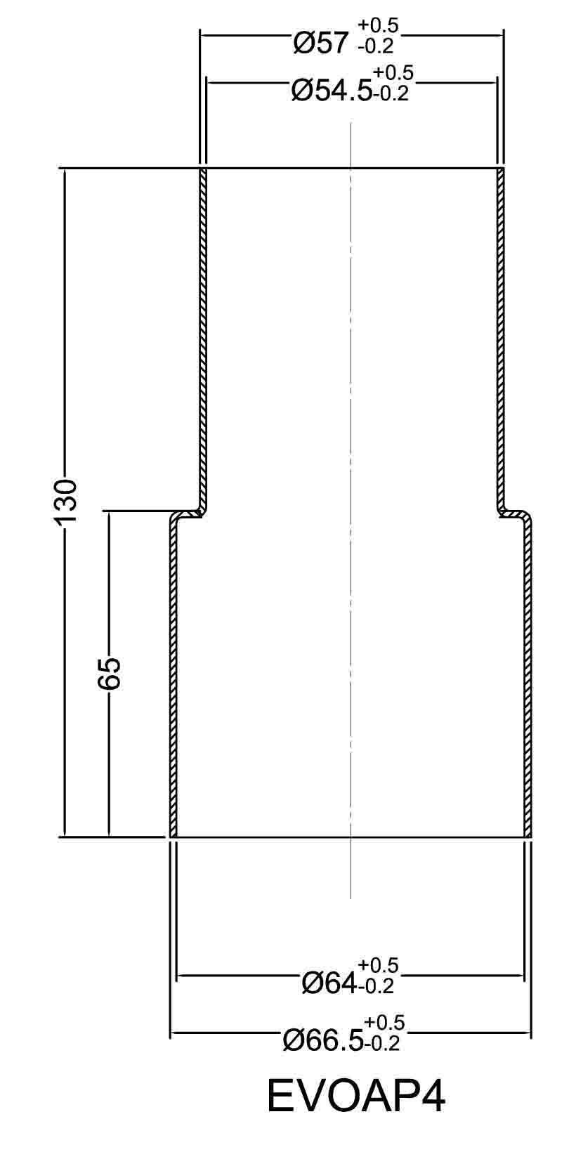 Auspuff-Anschlußadapter von 55mm auf 63,5mm