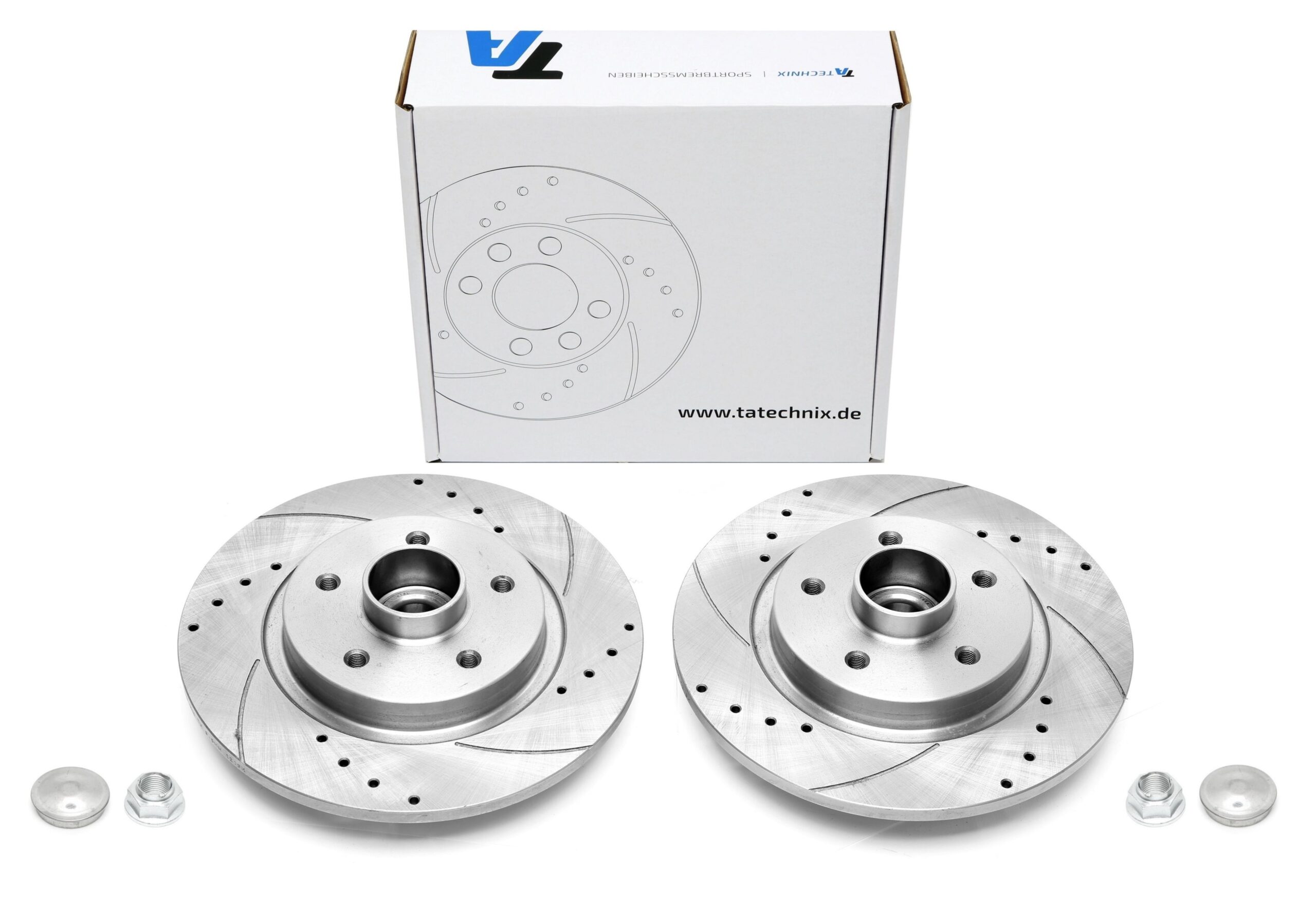 Sport Bremsscheiben Satz mit Radlager+ Sesorring Hinterachse passend für Mercedes Benz Citan / Renault Kangoo / Kangoo Express