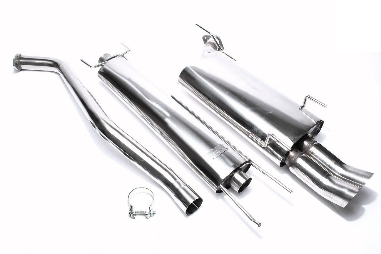 Edelstahlanlage 2x76mm DTM passend für Vectra B, Vectra B-CC, Vectra B Caravan