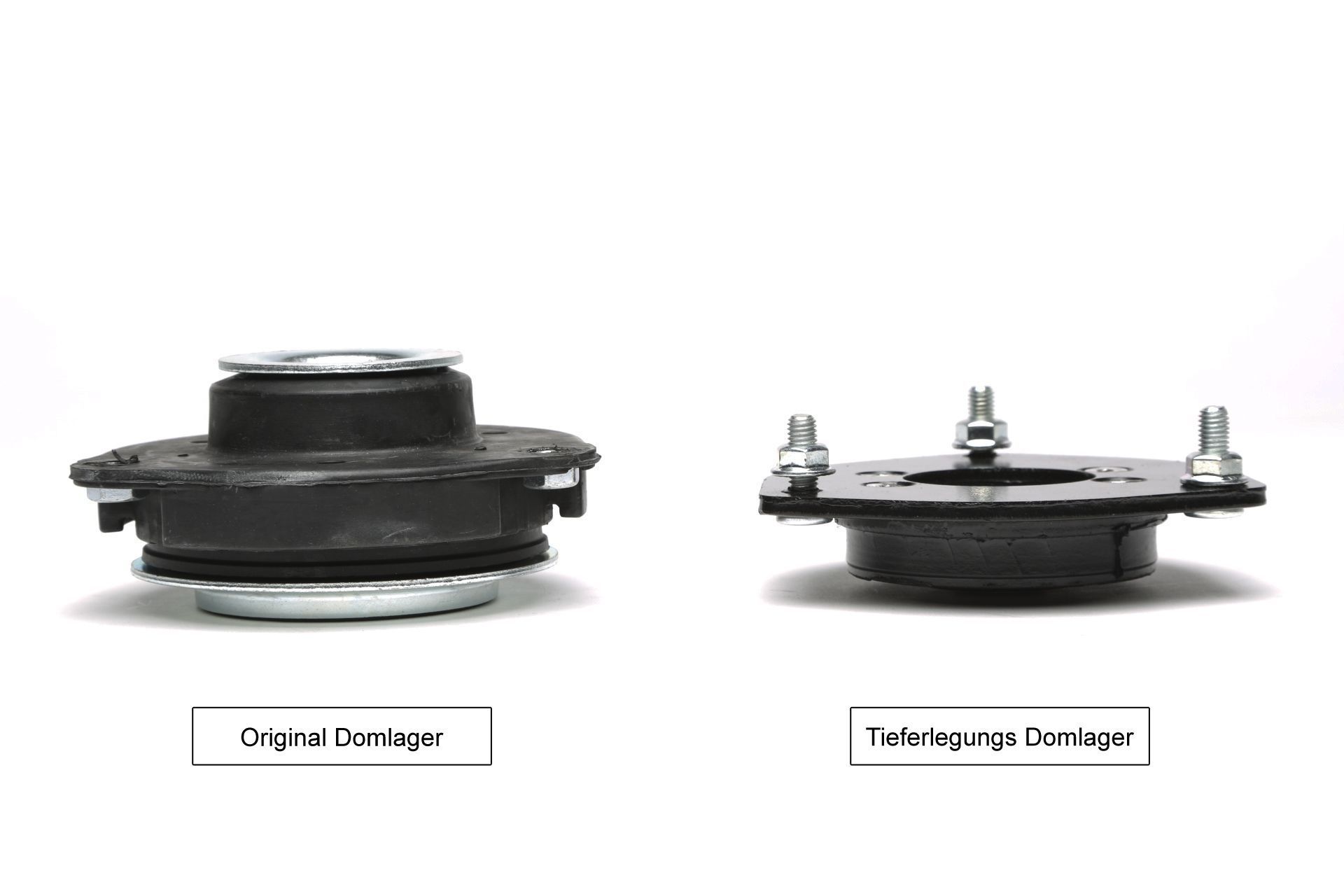 Tieferlegungs - Domlager Set / Vorderachse-10mm / Airride / Luftfahrwerk +Gewindefahrwerk / passend für Audi / Seat/ Skoda / VW Golf VII Plattform