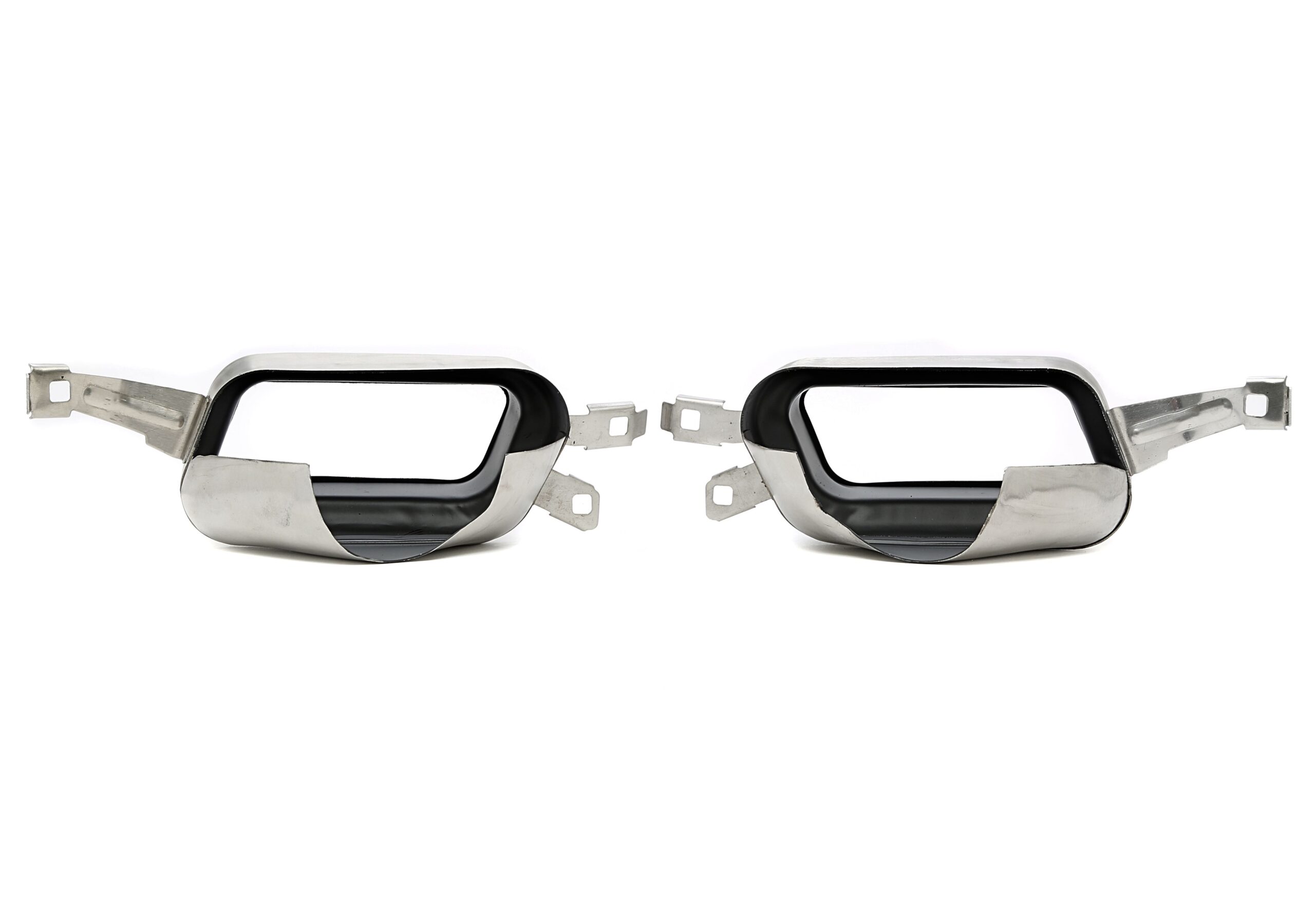 Endrohrblende zum anschrauben "double port" in chrom/glänzend passend für BMW 7er Serie (F01)