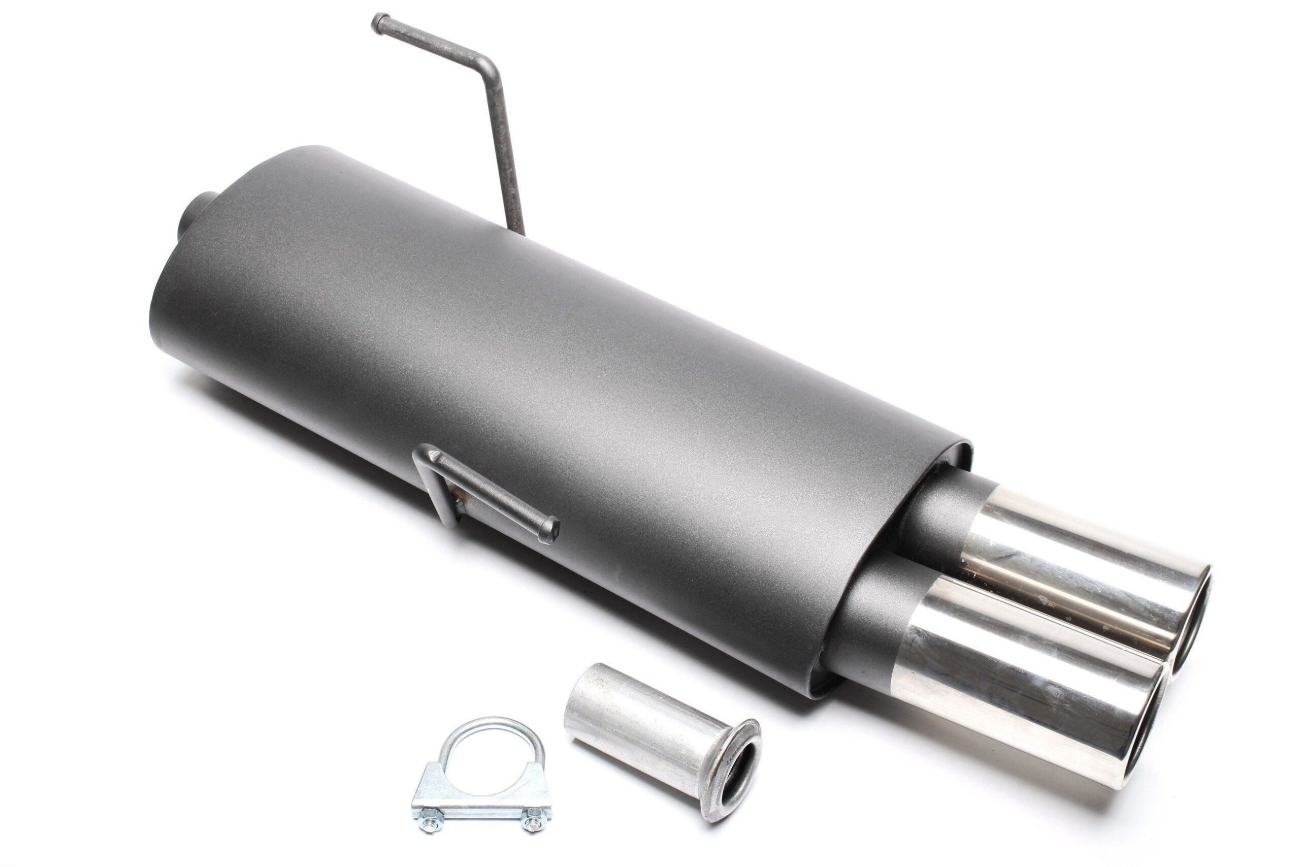 Sportendschalldämpfer 2x76mm passend für Peugeot 206 Schrägheck