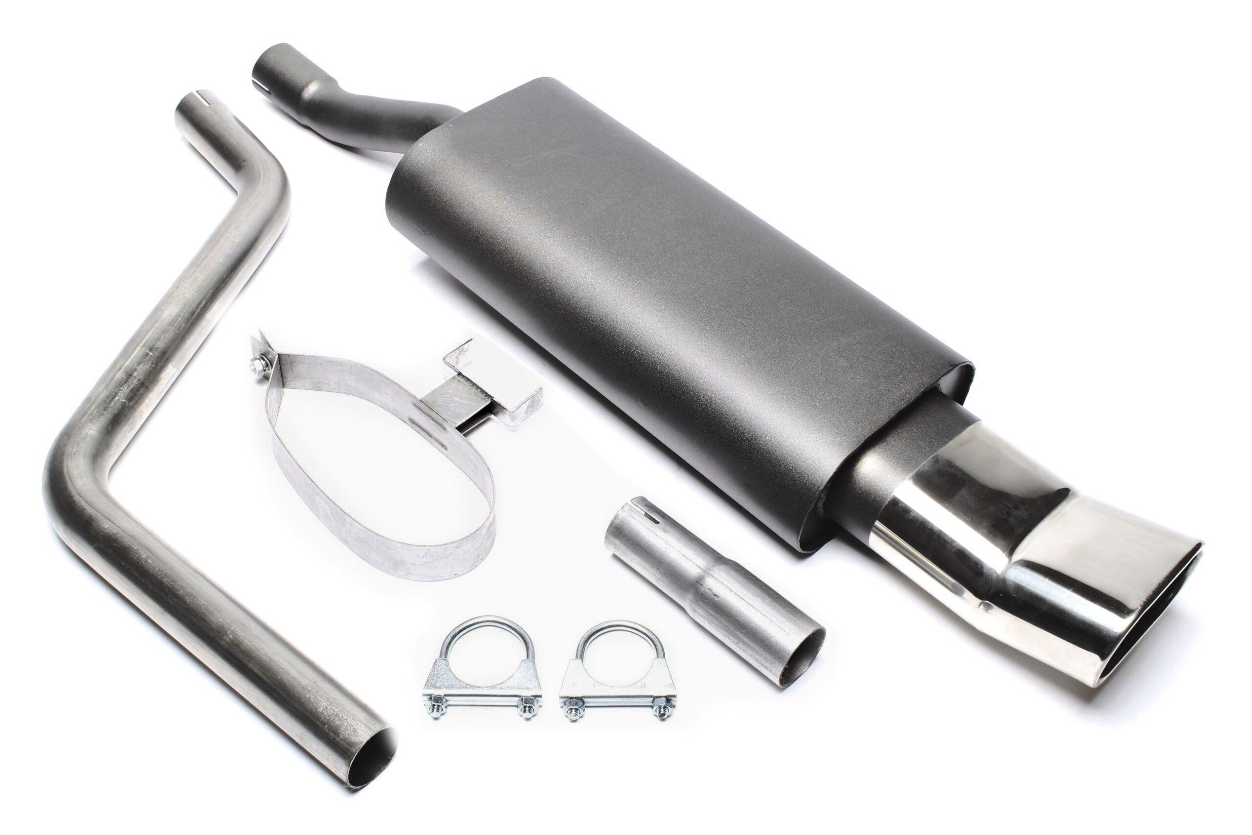 Sportendschalldämpfer 70x140mm DTM passend für VW Polo, VW Polo, Polo Coupe, Polo Classic 86C