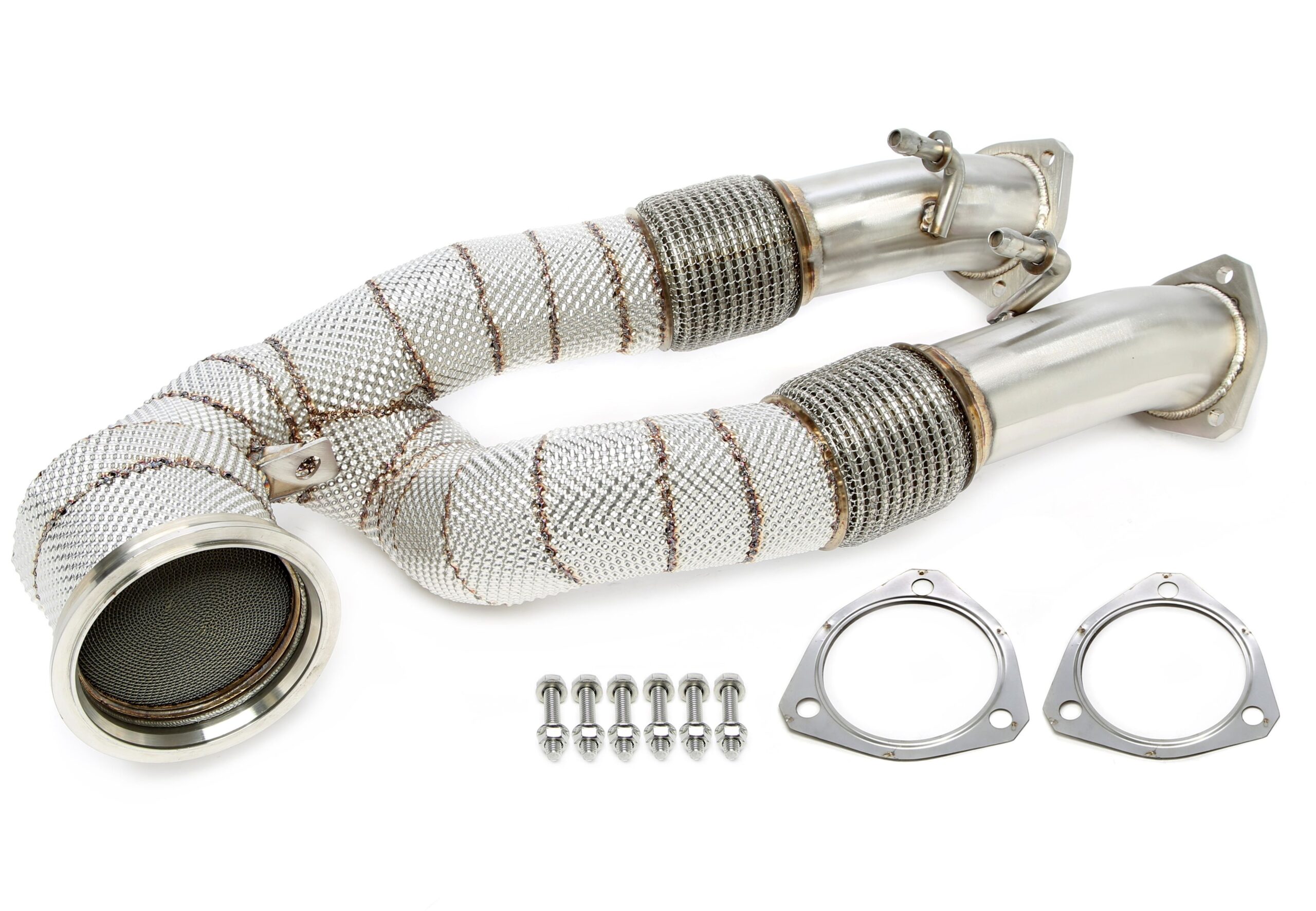 Downpipe mit Hitzeschild und Katalysator passend für Audi TT-RS Typ 8J, A3 Sportback RS3 Typ 8P, Q3 RS Quattro 2.5 TFSI Typ 8U