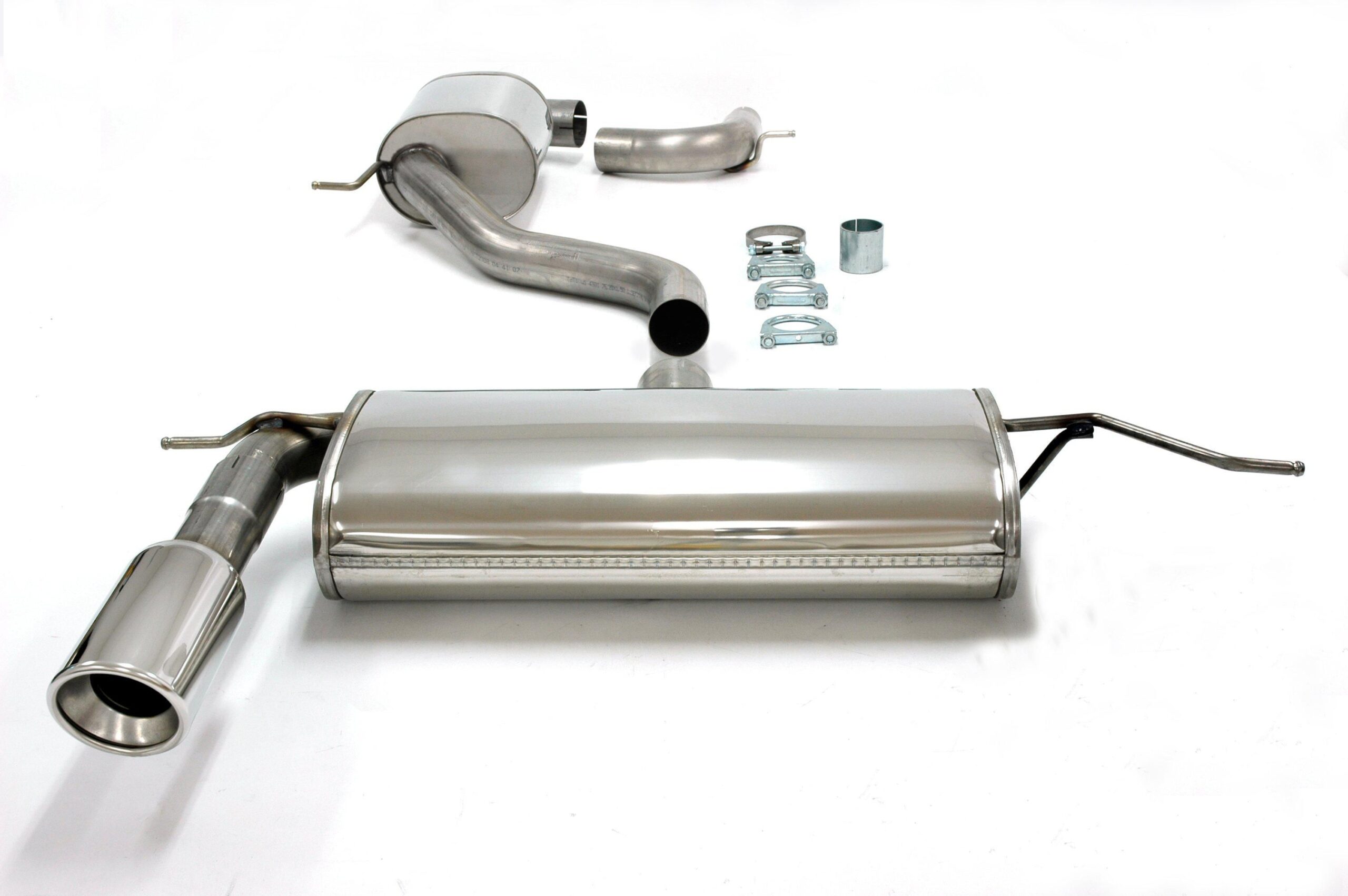 Edelstahlanlage 1x100mm passend für VW Golf V/VI / Audi A3 8P