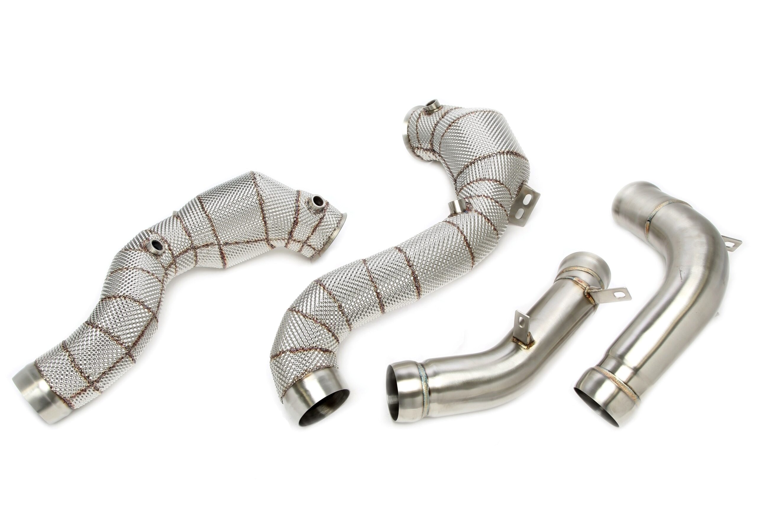 Downpipe mit Hitzeschild und Katalysator passend für Mercedes-Benz E-Klasse AMG E63, E63S W213 - Motorcode M177