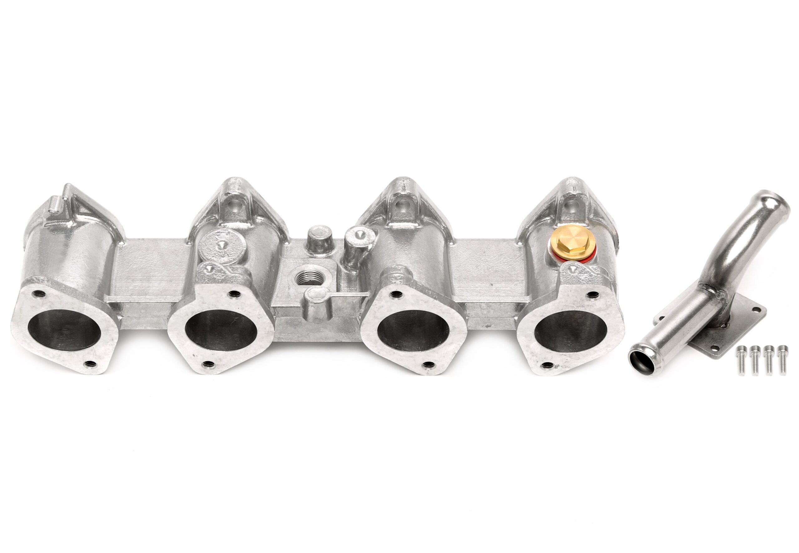 Ansaugbrücke passend für BMW 02er Serie E10 / 3er Serie E21 2.0l M10 Motoren Umrüstung auf Doppelvergaseranlage 40er DCOE Weber oder Solex