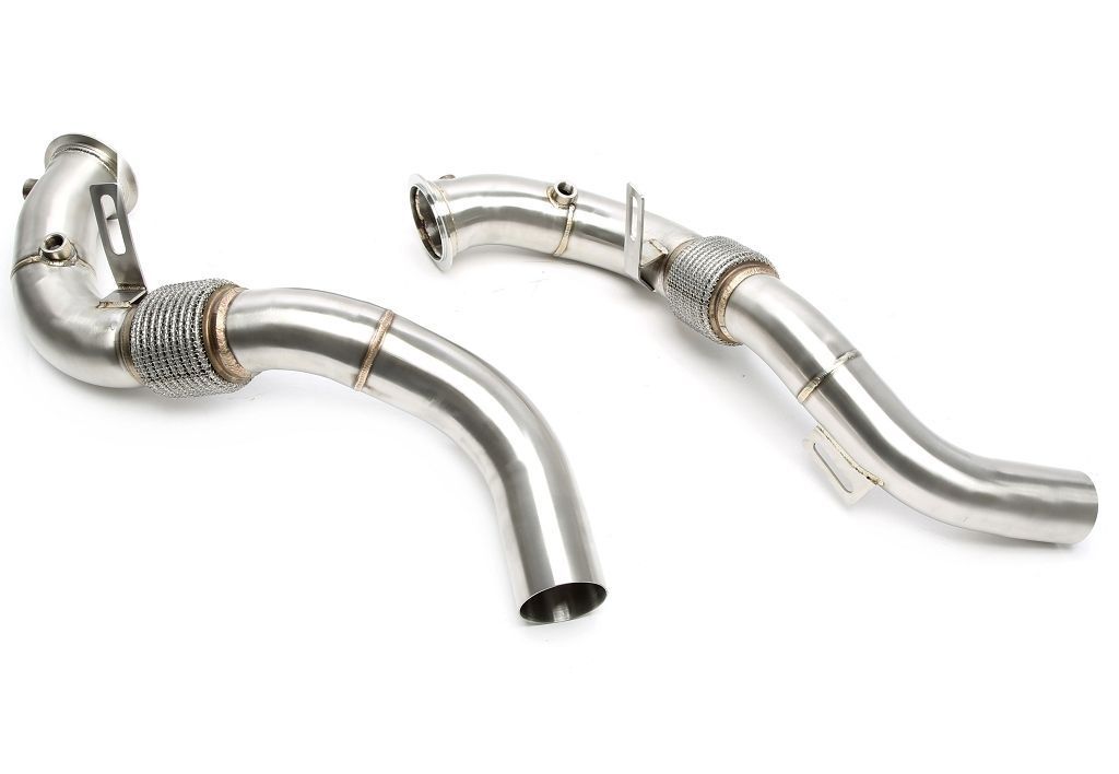 Downpipe ohne Katalysator mit Flexrohr passend für BMW X5er Typ F15/F85, X6er F16/F86 - N63+S63 Motoren