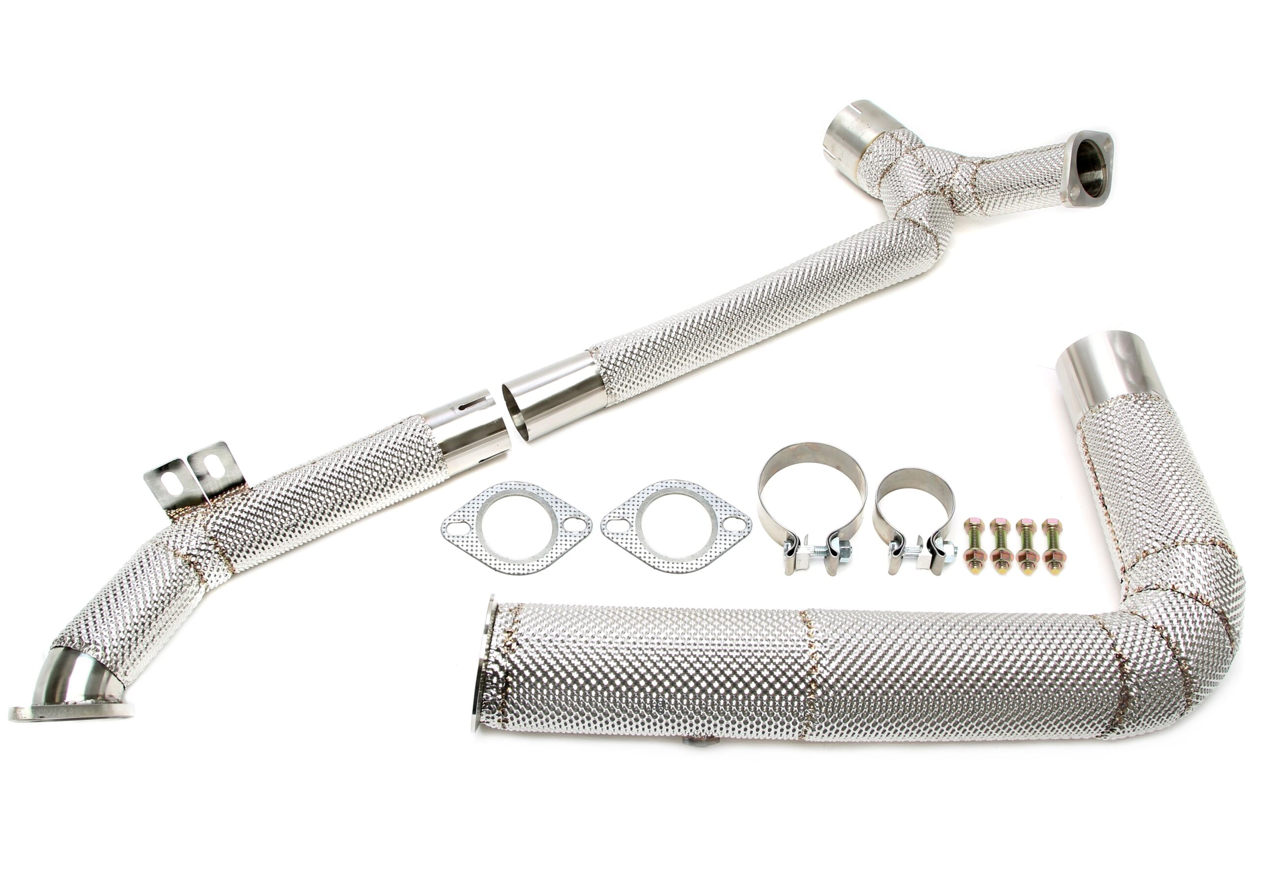 Downpipe mit Hitzeschutz ohne Katalysator 3-teilig passend für Porsche 718 Boxster/718 Cayman 2.0/2.5l Typ 982