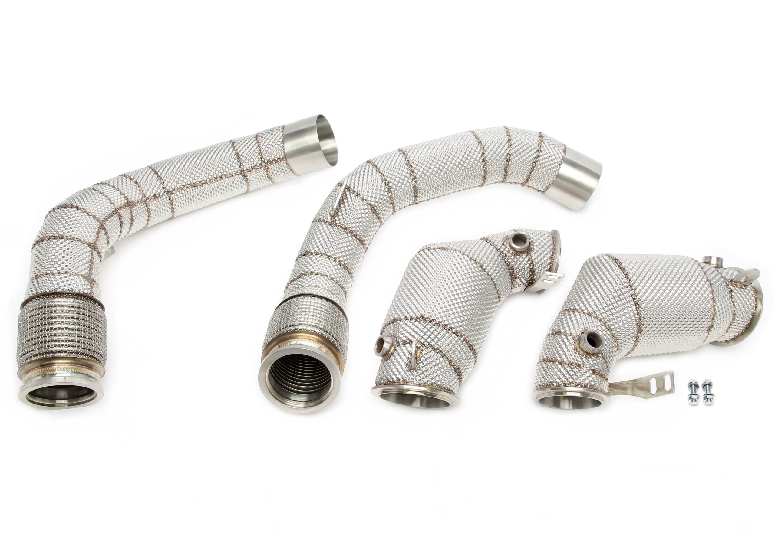 Downpipe mit Hitzeschild und Katalysator passend für BMW 5er Serie M5 Typ F90, 8er Serie M8 Typ F91/F92/F93 - Motorcode S63M