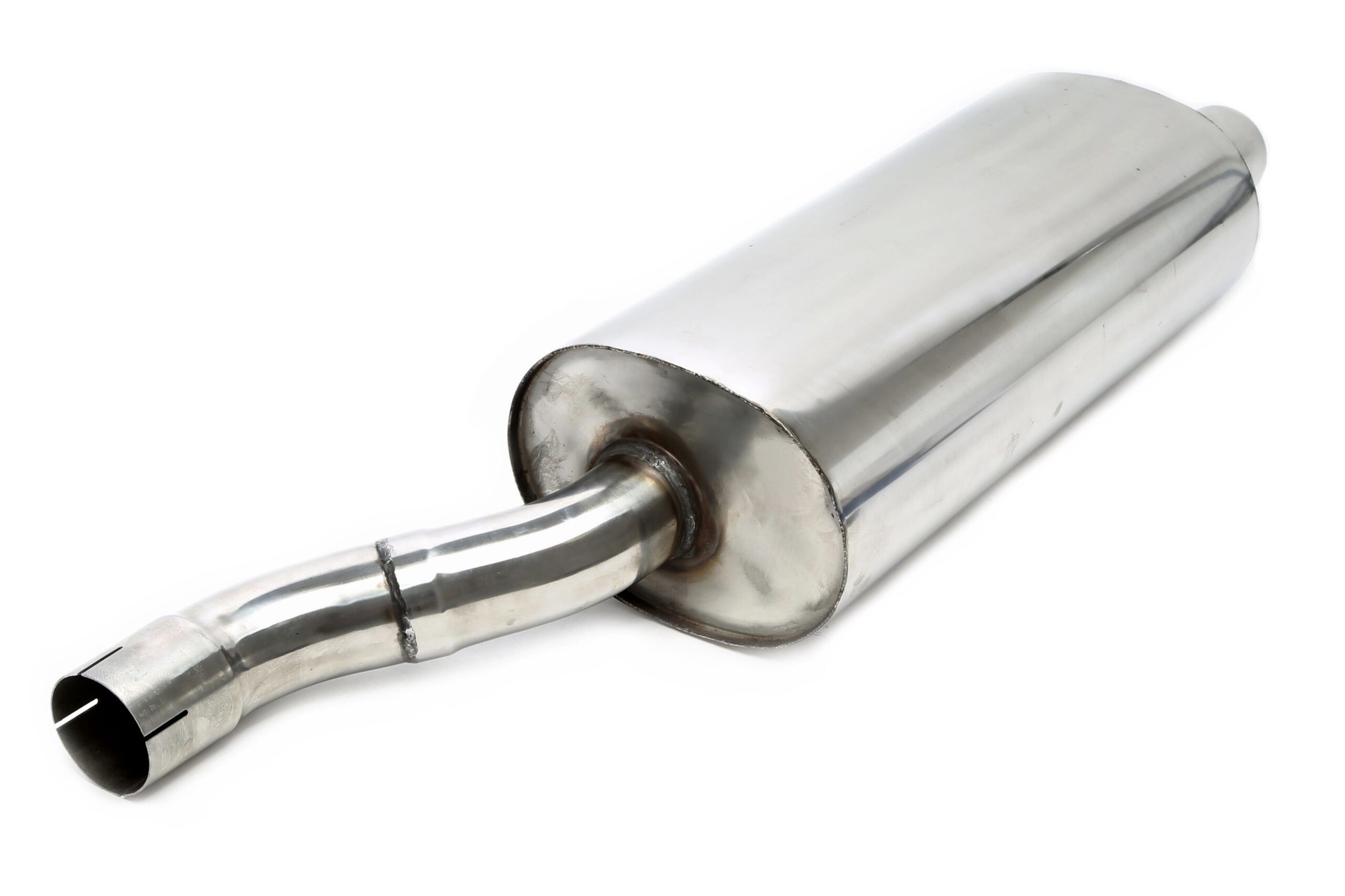 Endschalldämpfer 2x76mm rund/gebördelt aus Edelstahlanlage EVOE466A-xx