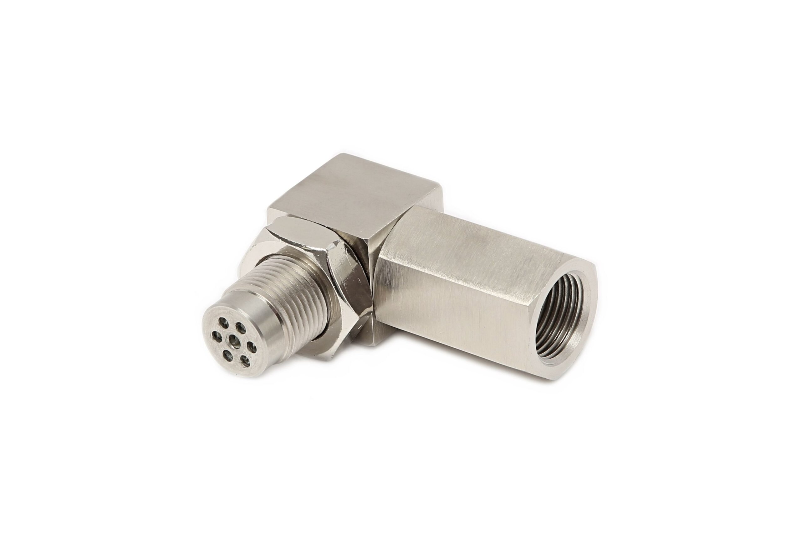 universeller 90° Mini Kat Lambdasonden Eliminator - Abmessung M18 x 1,5 x 45mm - passend für Downpipe/Sportkatalysator/Nachkat