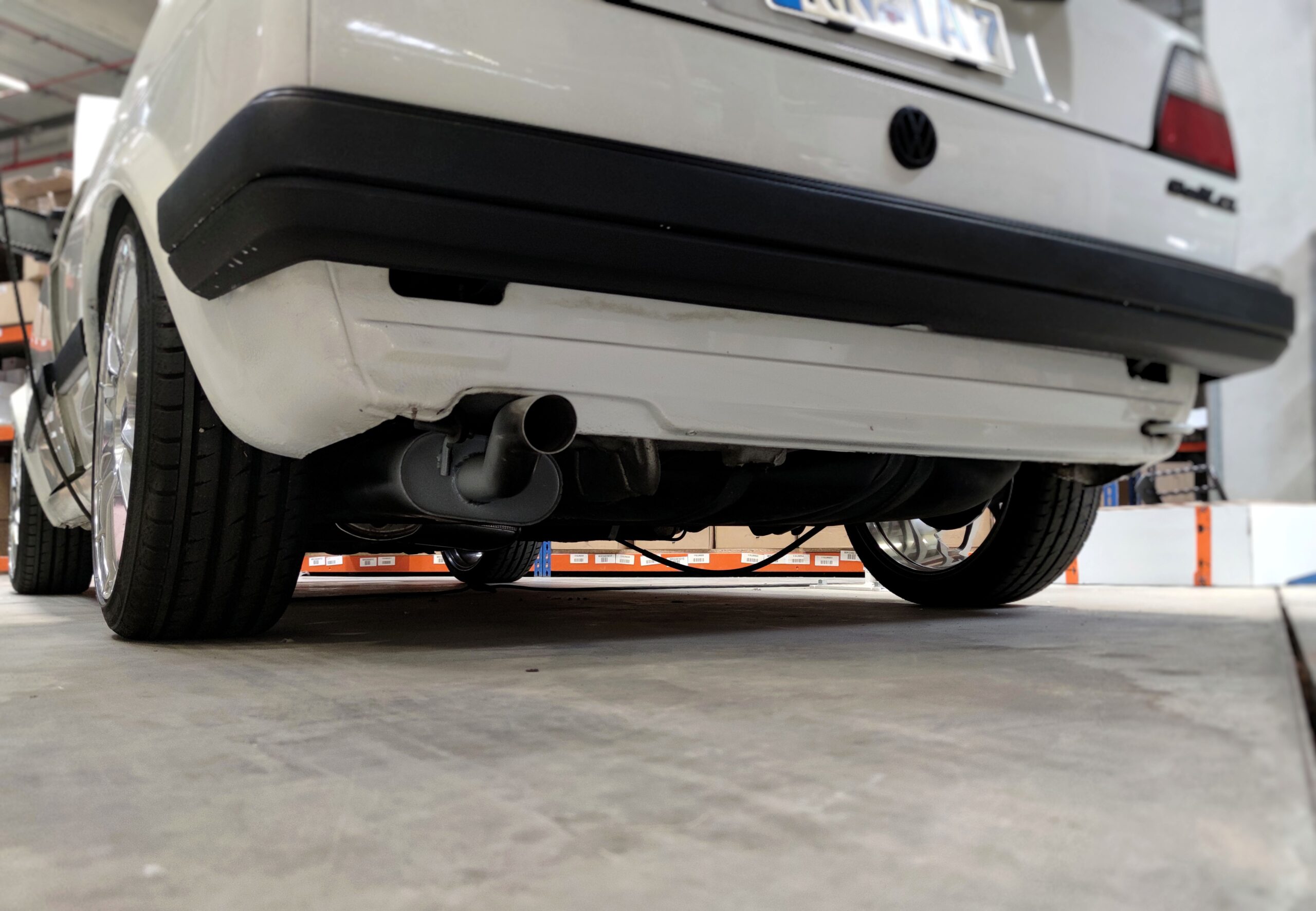 Sportendschalldämpfer 1x60mm S-Rohr passend für VW Golf II
