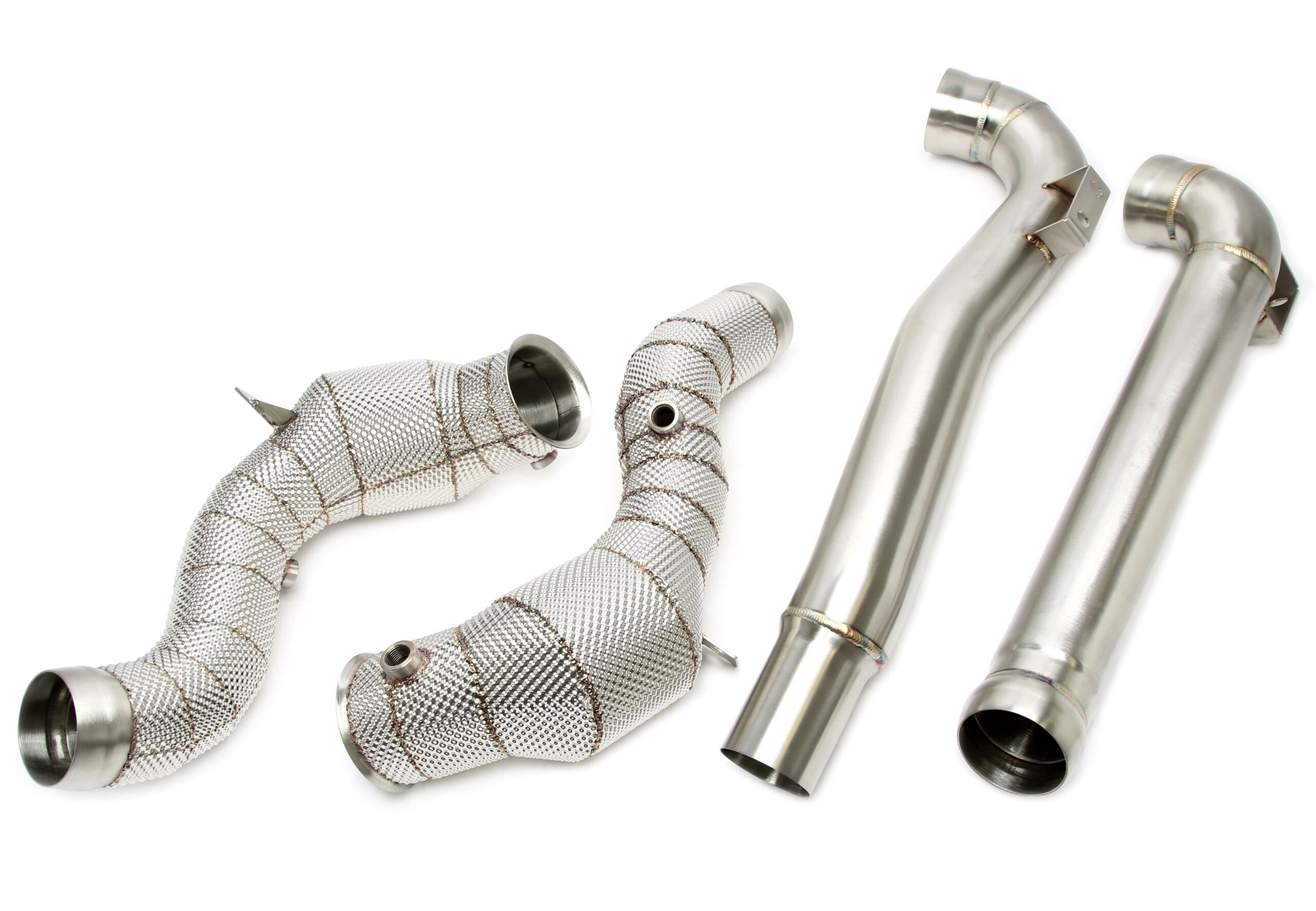 Downpipe mit Hitzeschild und Katalysator passend für Mercedes-Benz AMG GT GTS/GTC/GTR C190/R190 - Motorcode M178