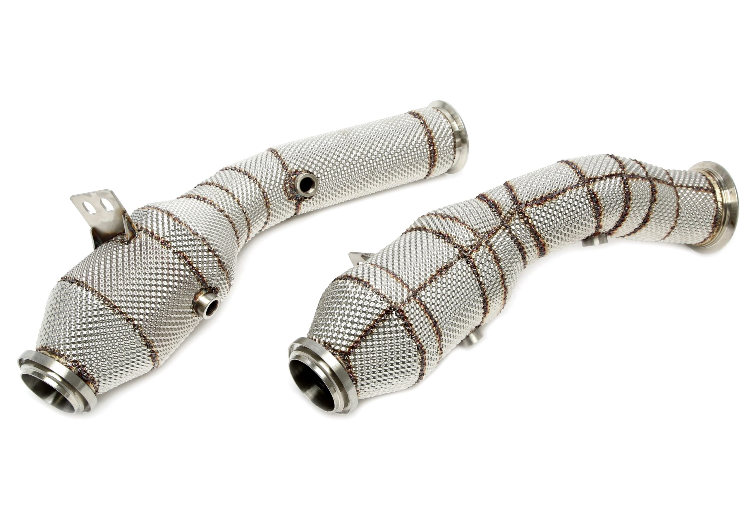 Downpipe mit Hitzeschild und Katalysator passend für Mercedes-Benz C-Klasse W205, E-Klasse W212, W213 - Motorcode M276