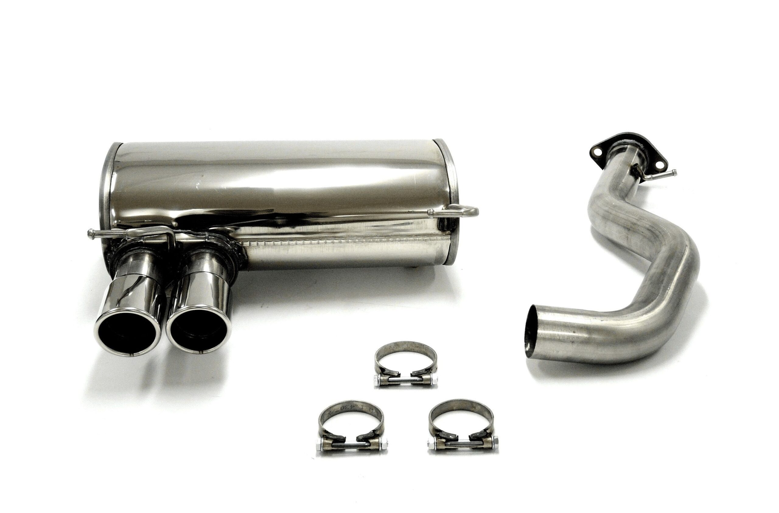 Edelstahlanlage 2x70mm passend für BMW 325i/330i E90 Limo. /E91 Touring