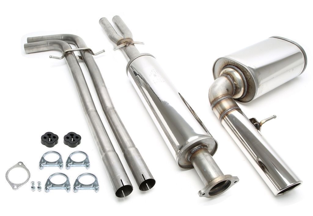 Edelstahlanlage 1x90mm passend für Volvo S80 Turbo Typ T
