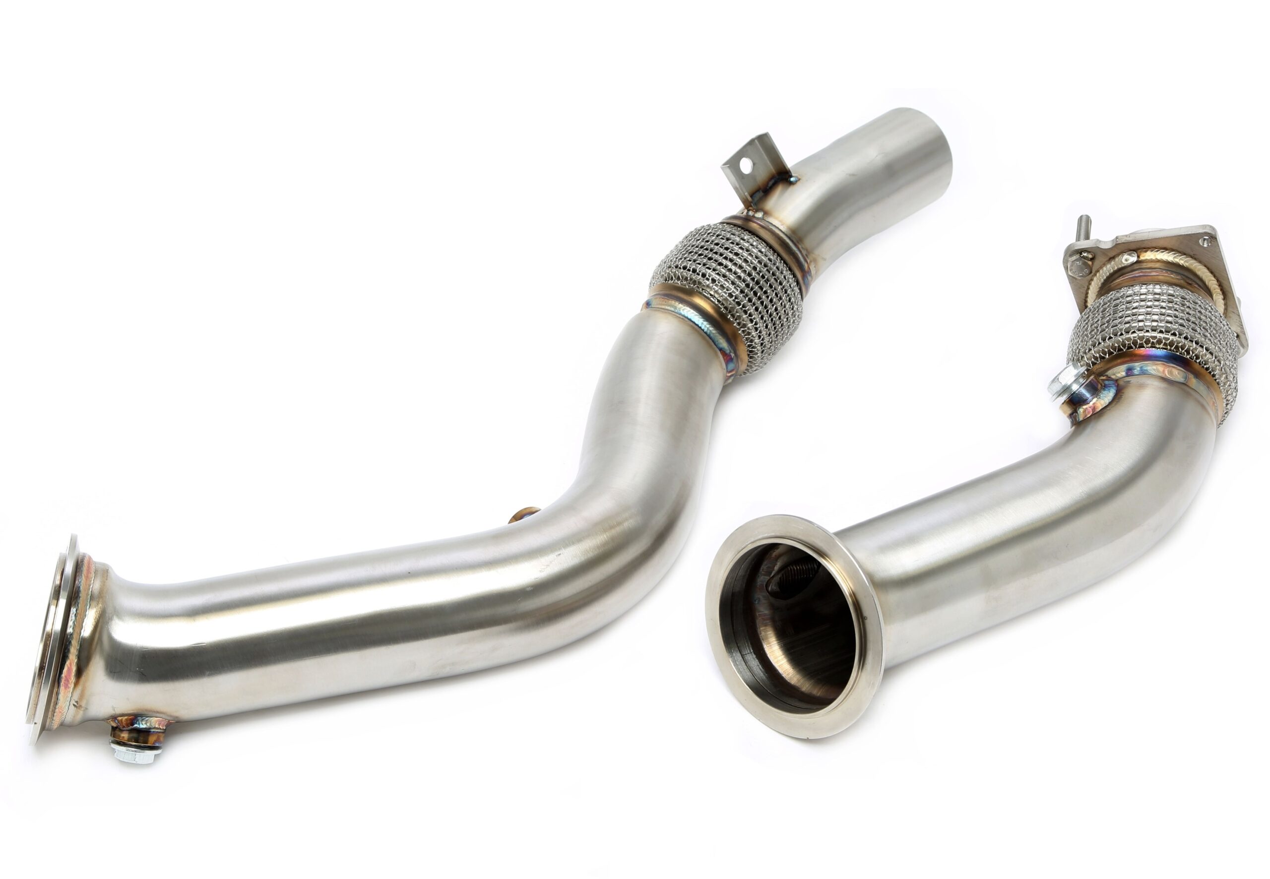 Downpipe ohne Katalysator mit Flexrohr passend für BMW 2er Serie M2 Typ F87, 3er Serie M3 Typ F80, 4er Serie M4 Typ F82, F83 - Motorcode S55