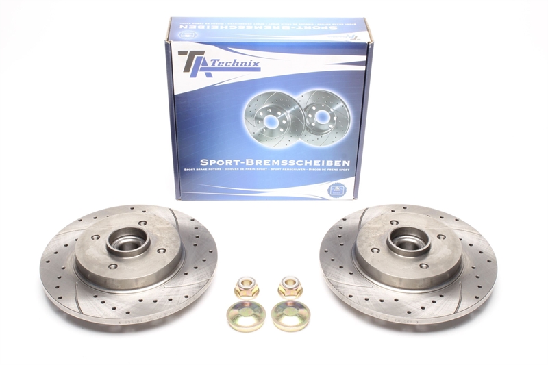Sport Bremsscheiben Satz mit Radlager +Sensorring Hinterachse passend für Citroën Berlingo/DS4/C4 Picasso I /C4 Grand Picasso I / Peugeot 308 SW/Partner Tepee