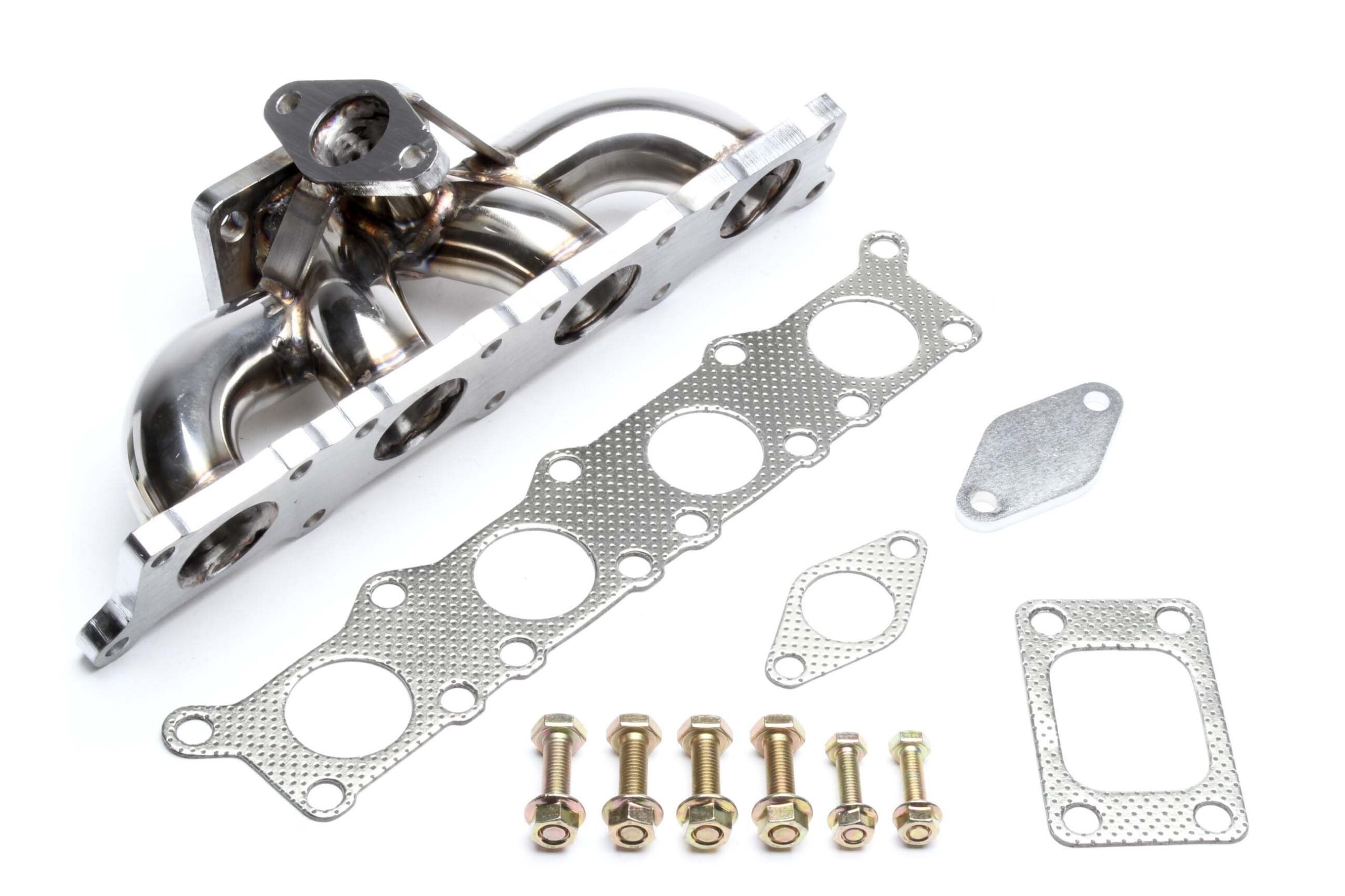 Edelstahl Turbokrümmer mit T3 Flansch/mit Wastegate Anschluß 1.8T Motoren passend für Audi / Seat / Skoda / VW