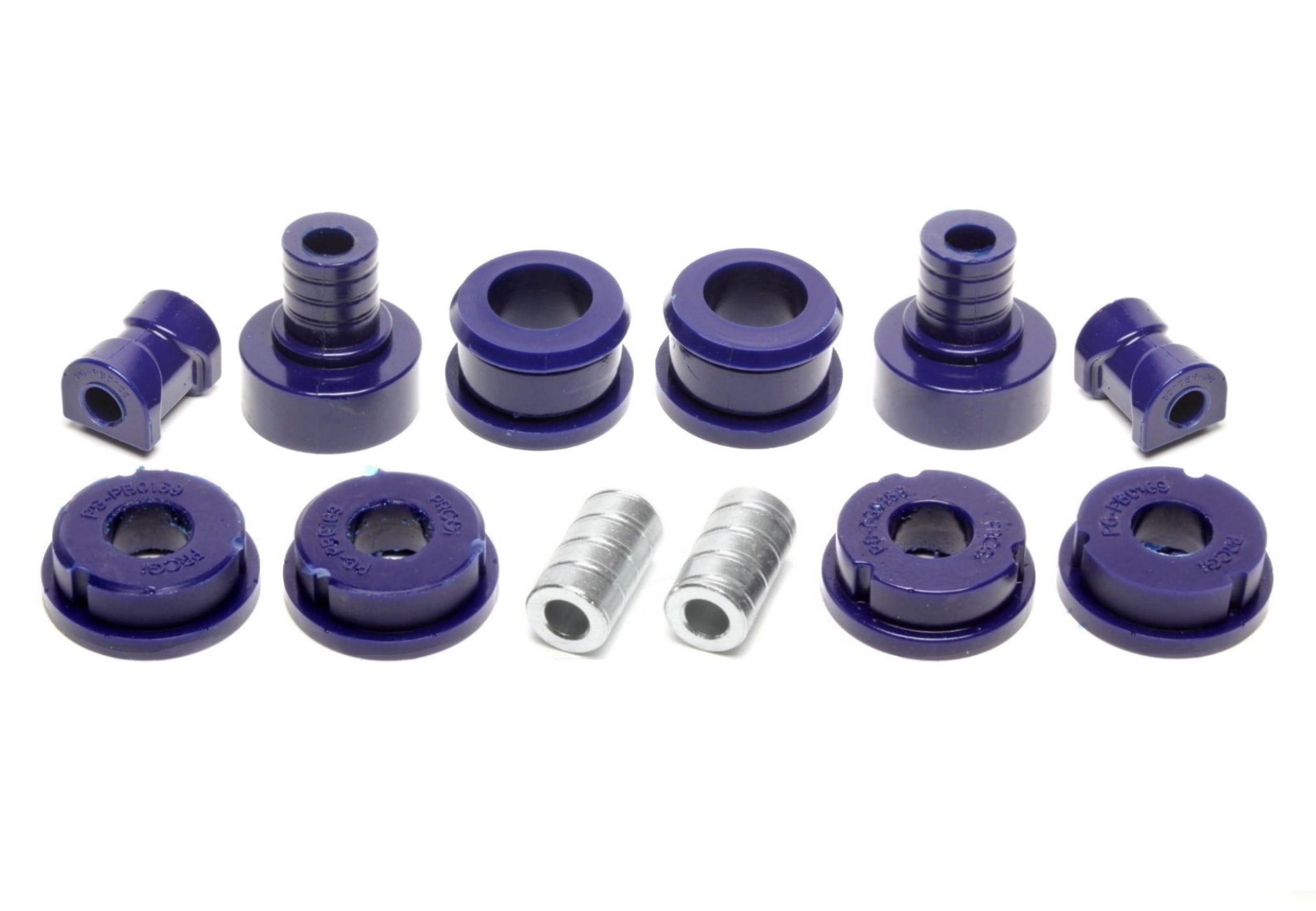 PU-Buchsen Kit 12-teilig / Vorderachse mit Ø 19mm Stabi / M3 Exzenter / passend für BMW 3er Serie E30