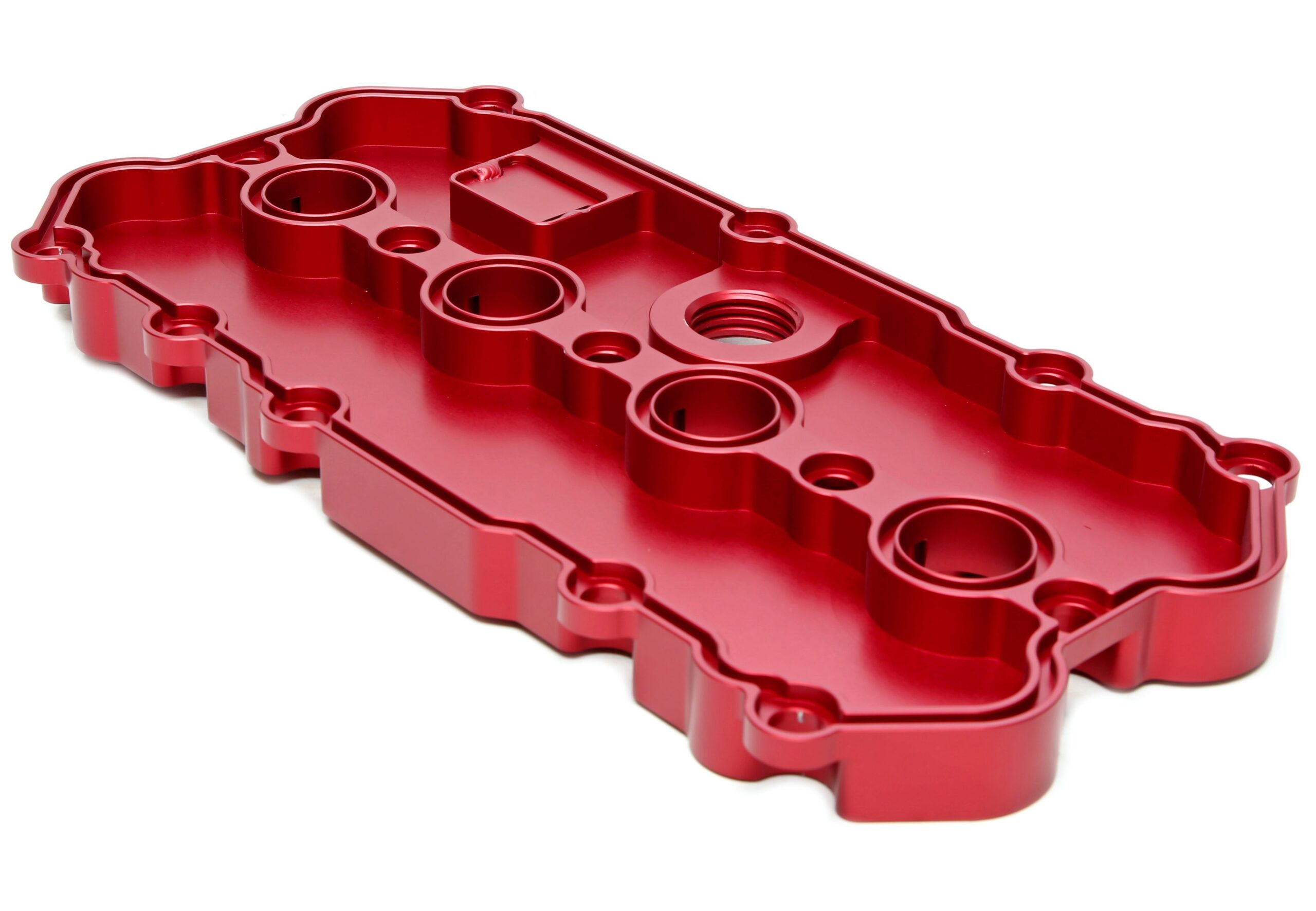 Alu gefräster Ventildeckel in rot passend für Audi / Seat / Skoda / VW der MQB-Plattform (EA113)