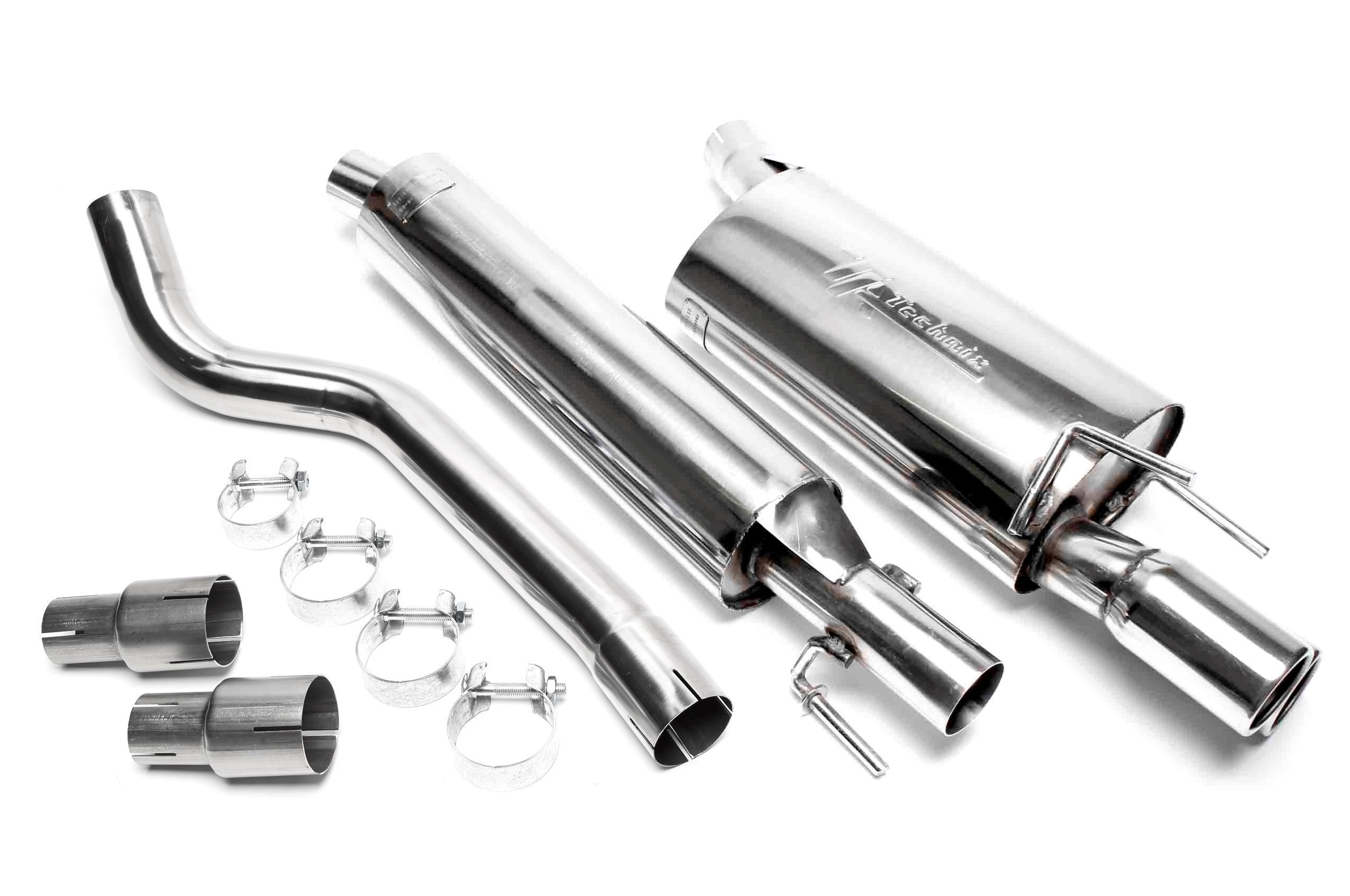 Edelstahlanlage 2x76mm passend für Opel Corsa B