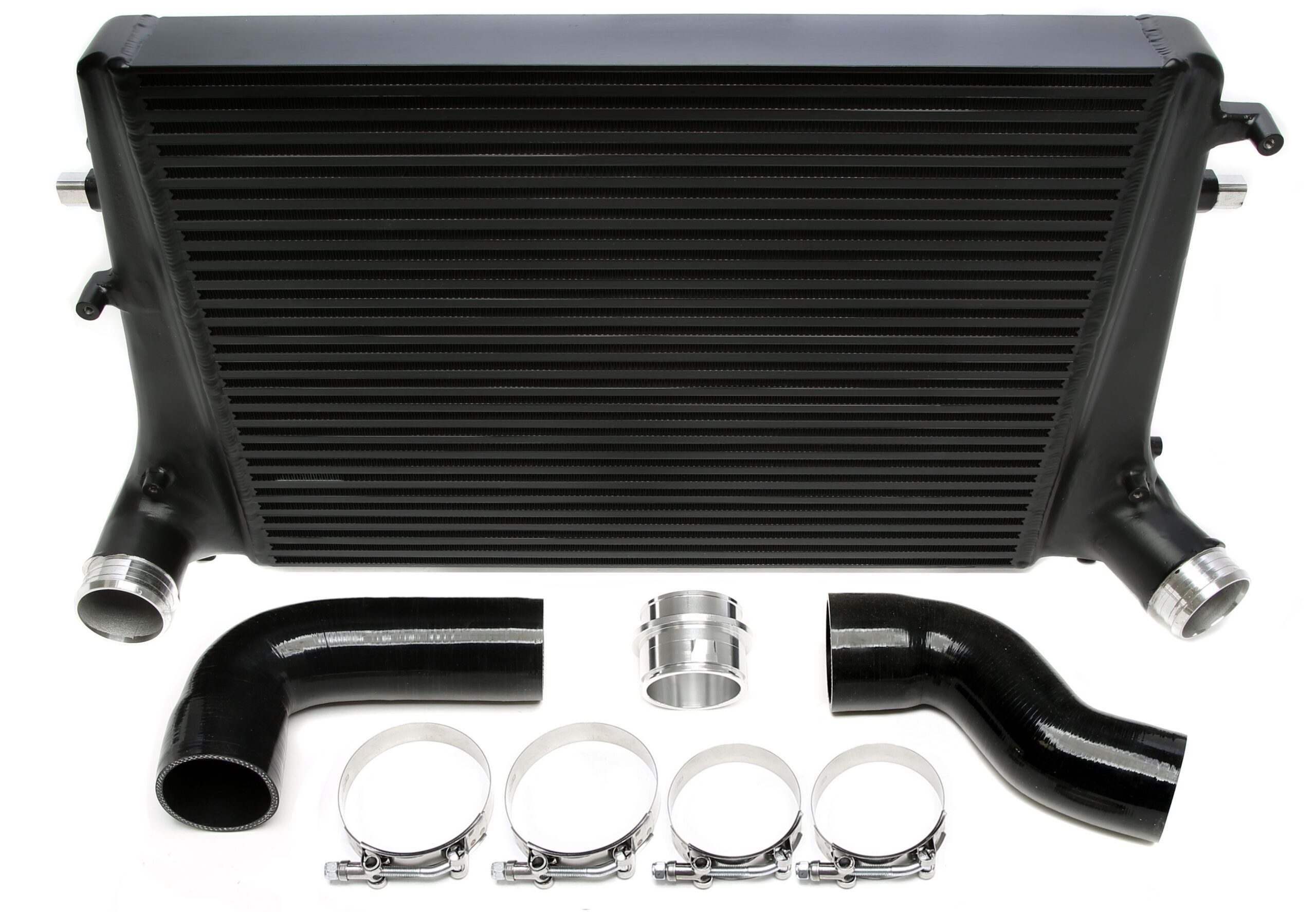 Ladeluftkühler Kit passend für Audi A3/S3 (8P) / TT (8J) / Seat Leon (1P)/ Skoda Octavia (1Z), Superb (3T) / Golf V+VI (1K) / Jetta III+IV (1KM/16(16H) / Eos (1F) / Passat (3C/3CC) / Scirocco III (13)