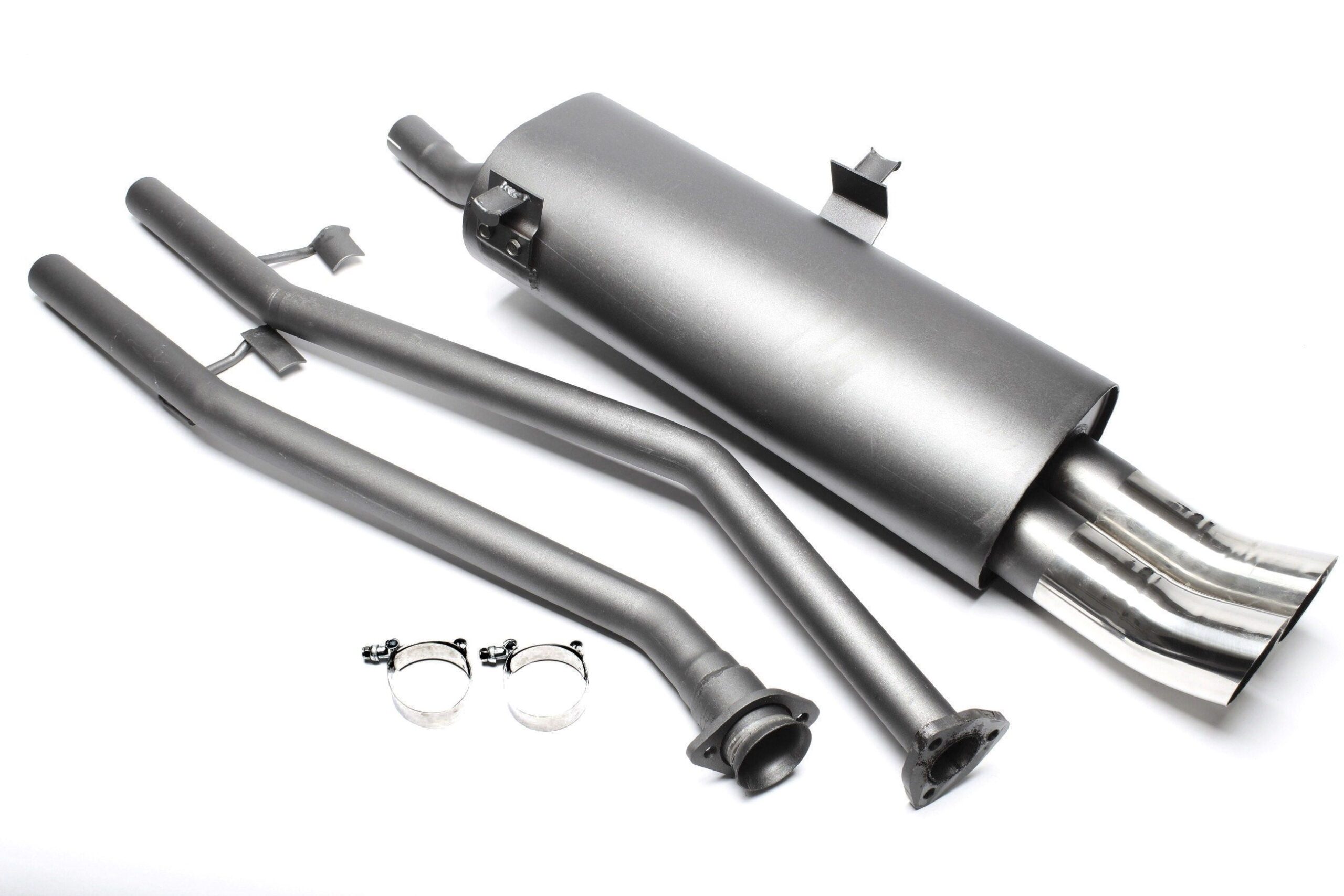 Sportendschalldämpfer 2x76mm DTM passend für BMW 3er Serie E30 Limousine, -Cabriolet, -Touring