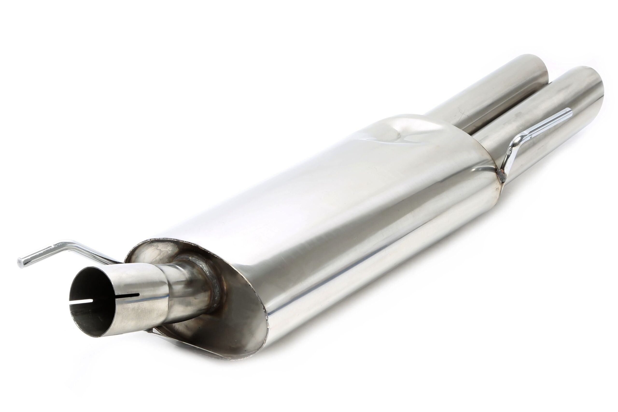 Endschalldämpfer 2x76mm aus Rennsportanlage RS3E276SC passend für VW Golf III, Golf III+IV Cabriolet