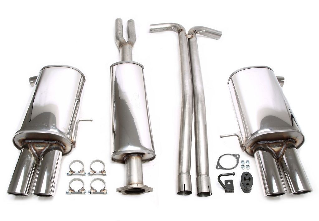 Duplex Edelstahlanlage 2x80mm Links+Rechts passend für Volvo XC90 I 2.5T/T6/D5/V8 Typ C