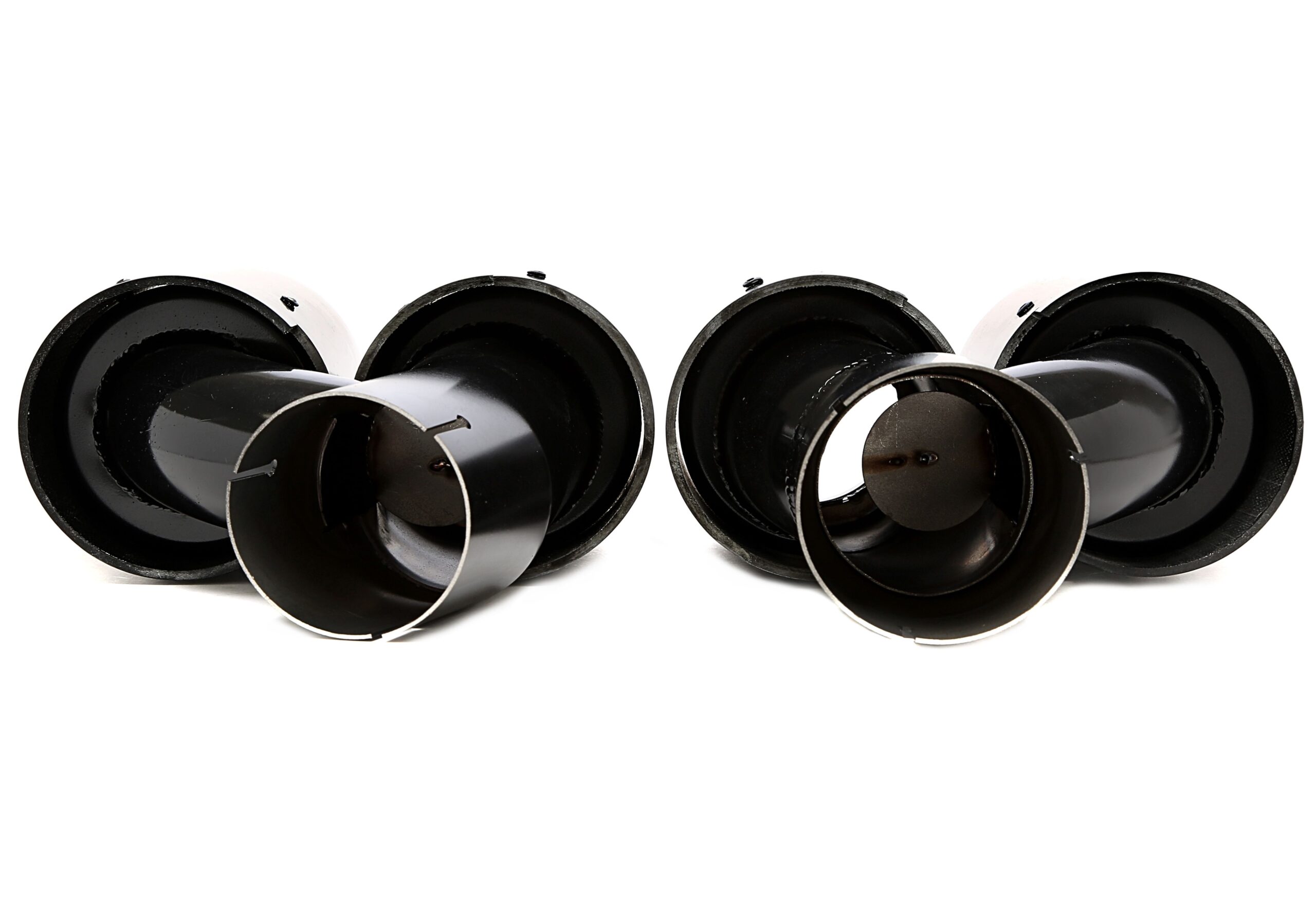 Endrohrblende zum anschrauben "double design" in schwarz/glänzend passend für BMW 5er Serie (G30, G31)