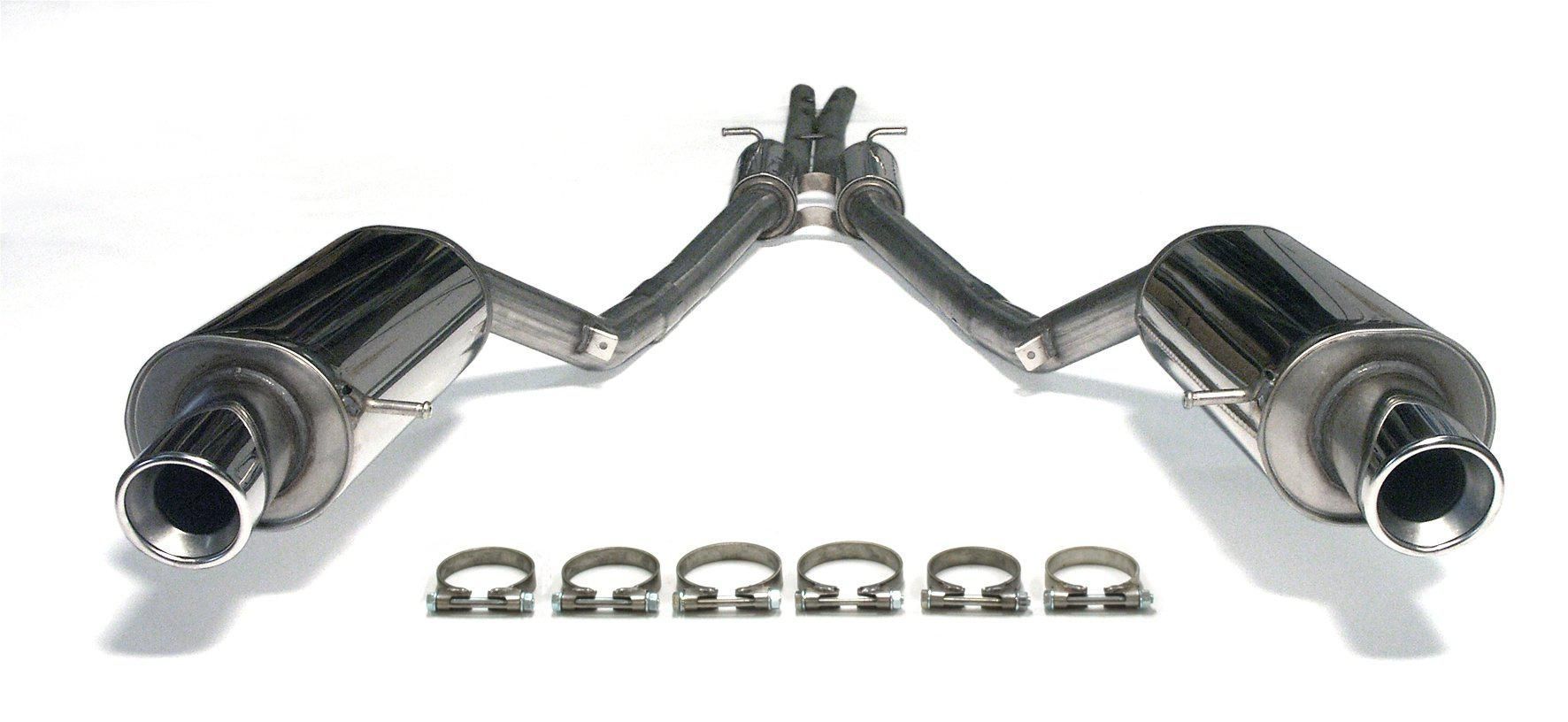 Duplex Edelstahlanlage 1x100mm Links+Rechts passend für Audi A6 Quattro Limo.+Avant 2.4+3.0l Typ 4B-C5