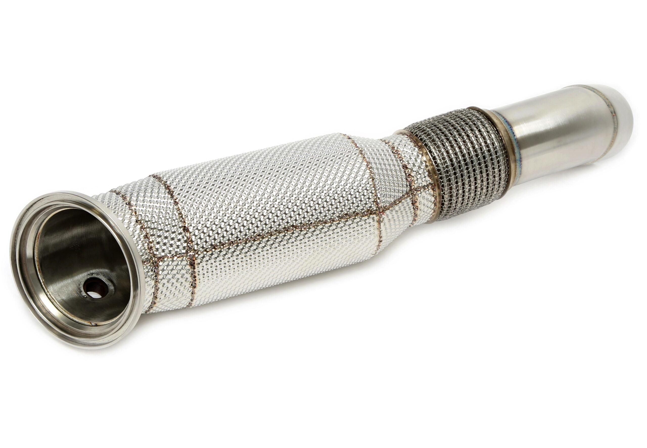 Downpipe mit Hitzeschild und Katalysator passend für BMW 1er Serie F20/F21, 2er Serie F22/F23, 3er Serie F30/F3/F34, 4er Serie F32/F33/F36, 5er Serie G30, 7er Serie G12, X3er G01, X4er G02 - Motorcode B58