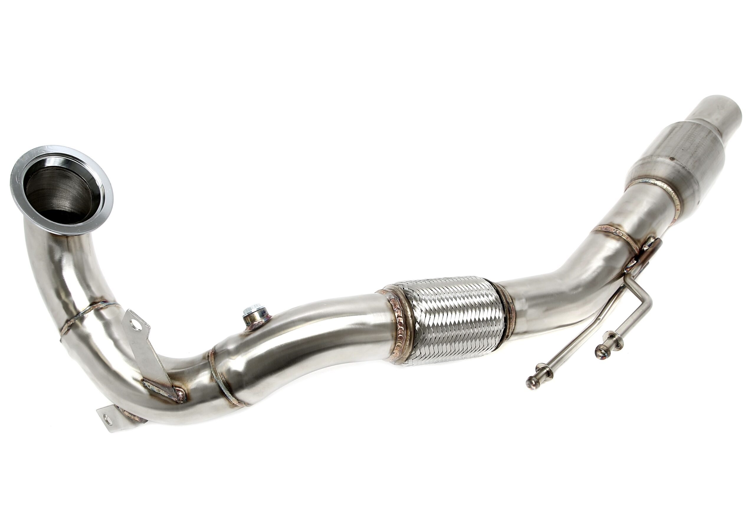 Downpipe mit Katalysator +Flexrohr passend für Audi A3 (8V) / Seat Leon (5F) / Skoda Octavia (5E), Superb (3T) / VW Golf VII (AU) / Passat (3C)