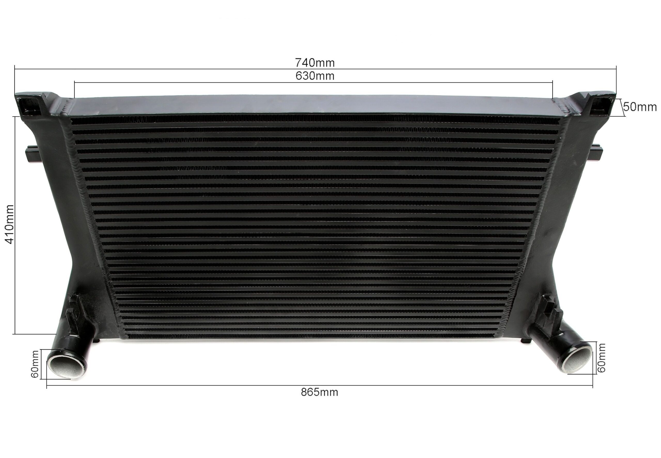 Ladeluftkühler schwarz passend für Audi A3 (8V), TT (8S) / Seat Leon (5F) / Skoda Octavia III (5E), Superb III (3T) / VW Golf VII (AU), Passat (B8) 1.8TFSI+2.0TFSI Motoren