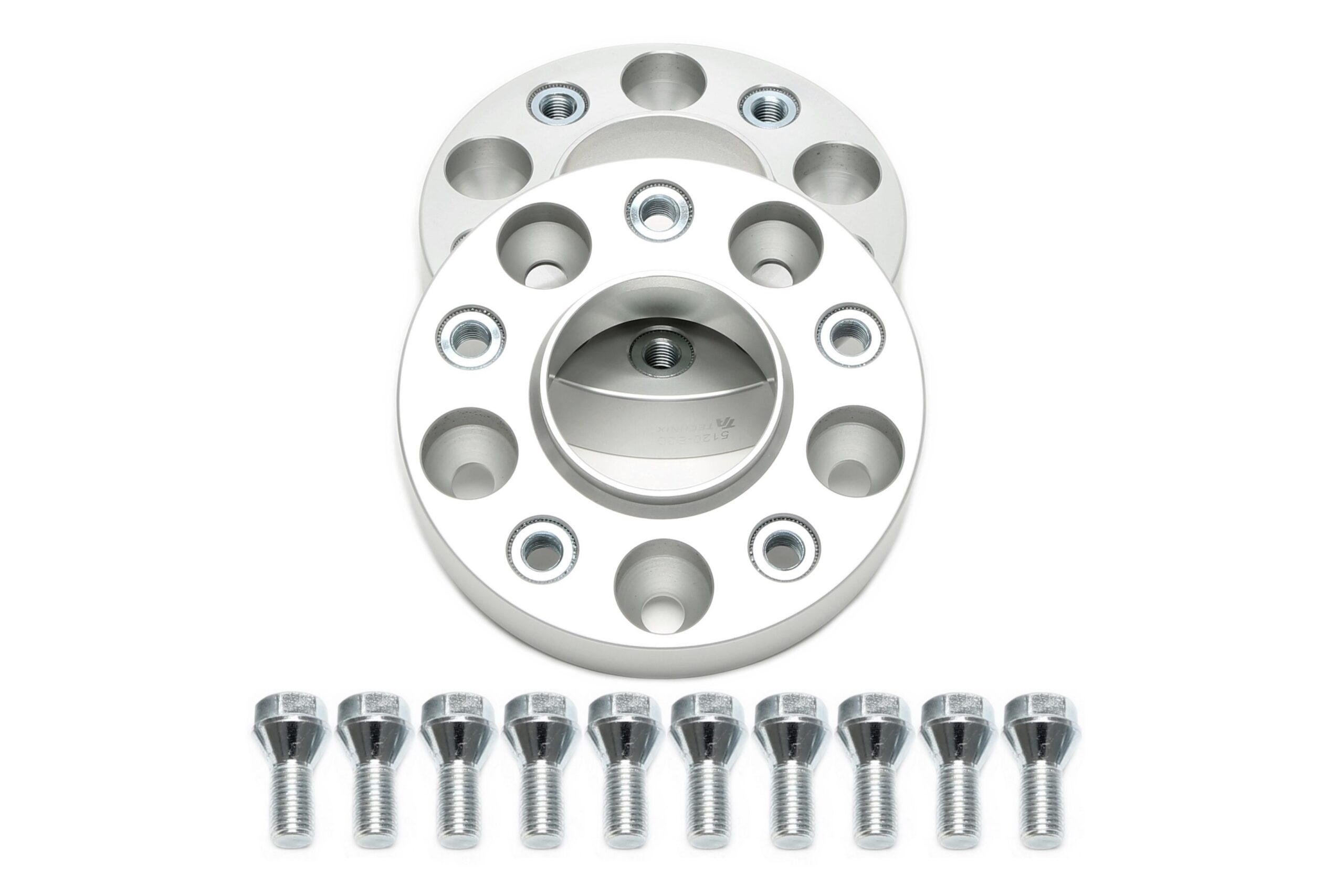 Spurverbreiterungsset für OEM Radschrauben 30mm pro Seite/60mm pro Achse, LK 5x120, NLB 72,6-M12