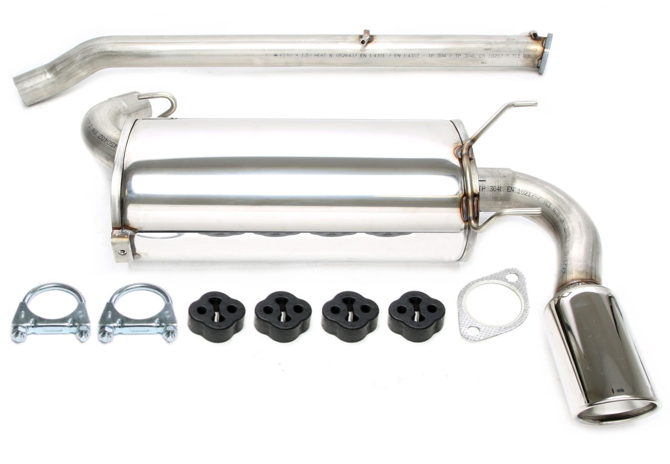 Edelstahlanlage 1x100mm passend für Mazda MX-5 I Typ NA